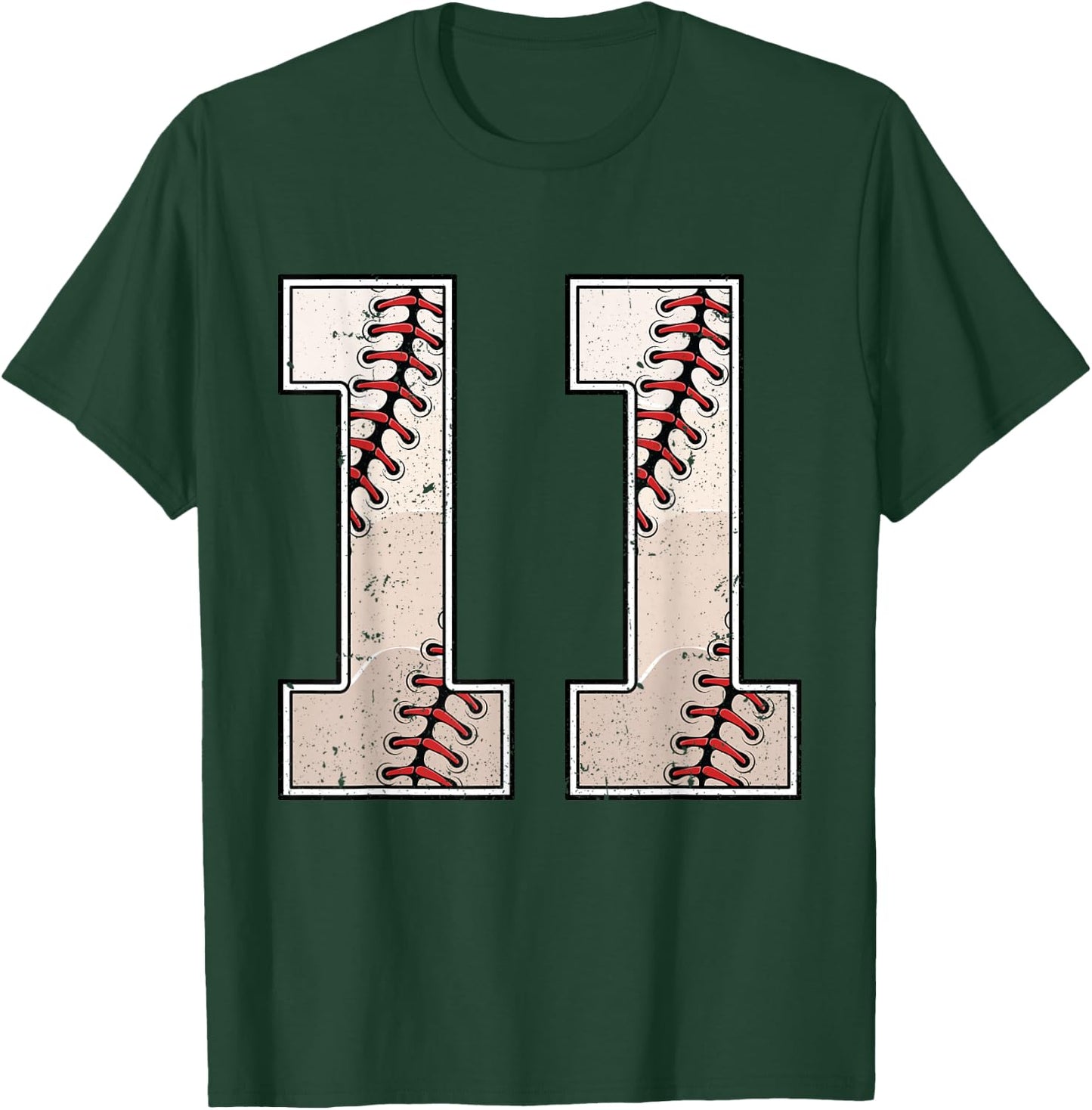 Baseball Birthday Boy Eleven 11 Years Old 11th Bday Party T-Shirt - T-Shirt | Forest