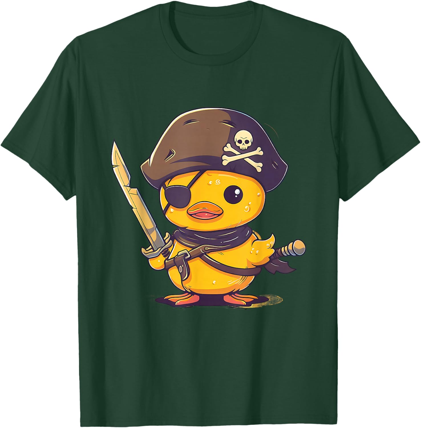 Rubber Duck Pirate Rubber Duckling Rubber Duckie Drawing T-Shirt - T-Shirt | Forest