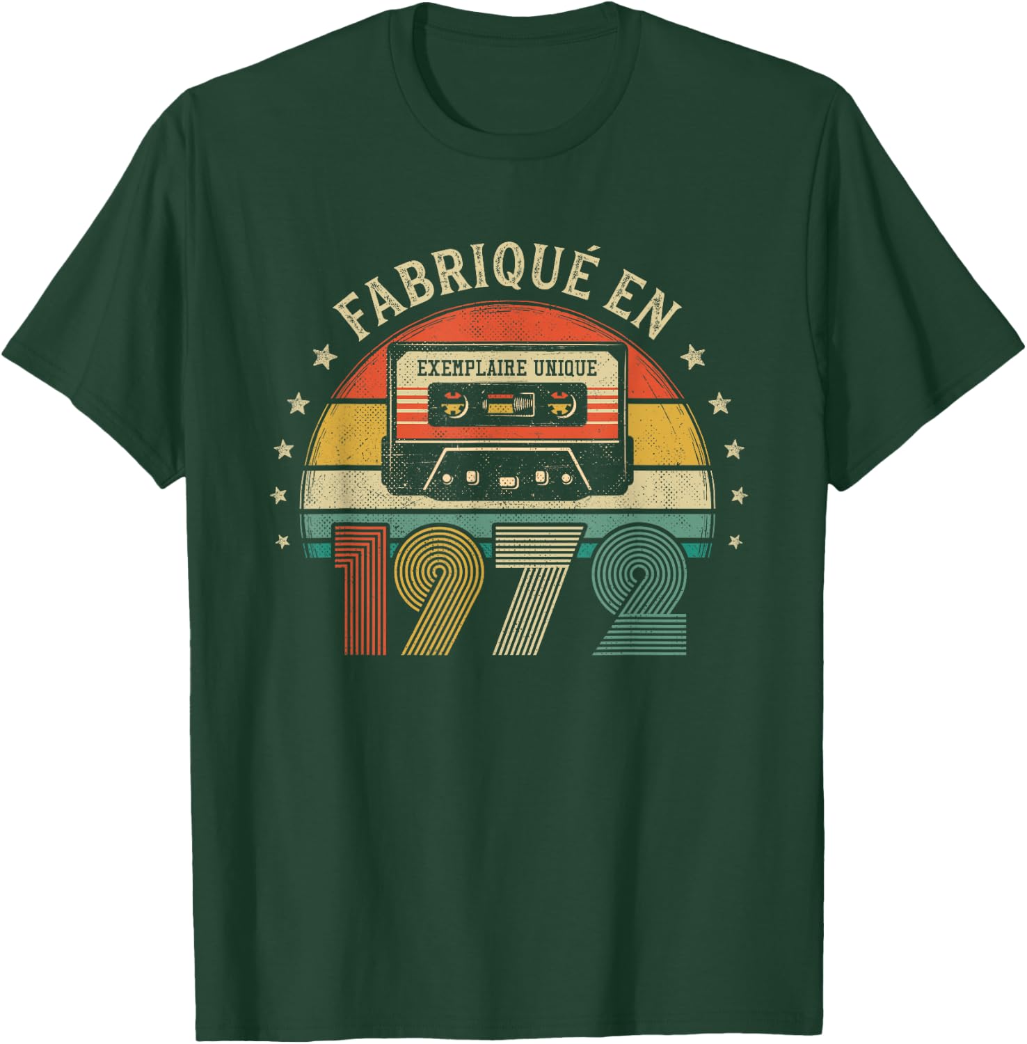 Fabriqué en 1972 Vintage Cassette - Cadeau Anniversaire 1972 T-Shirt - T-Shirt | Forest