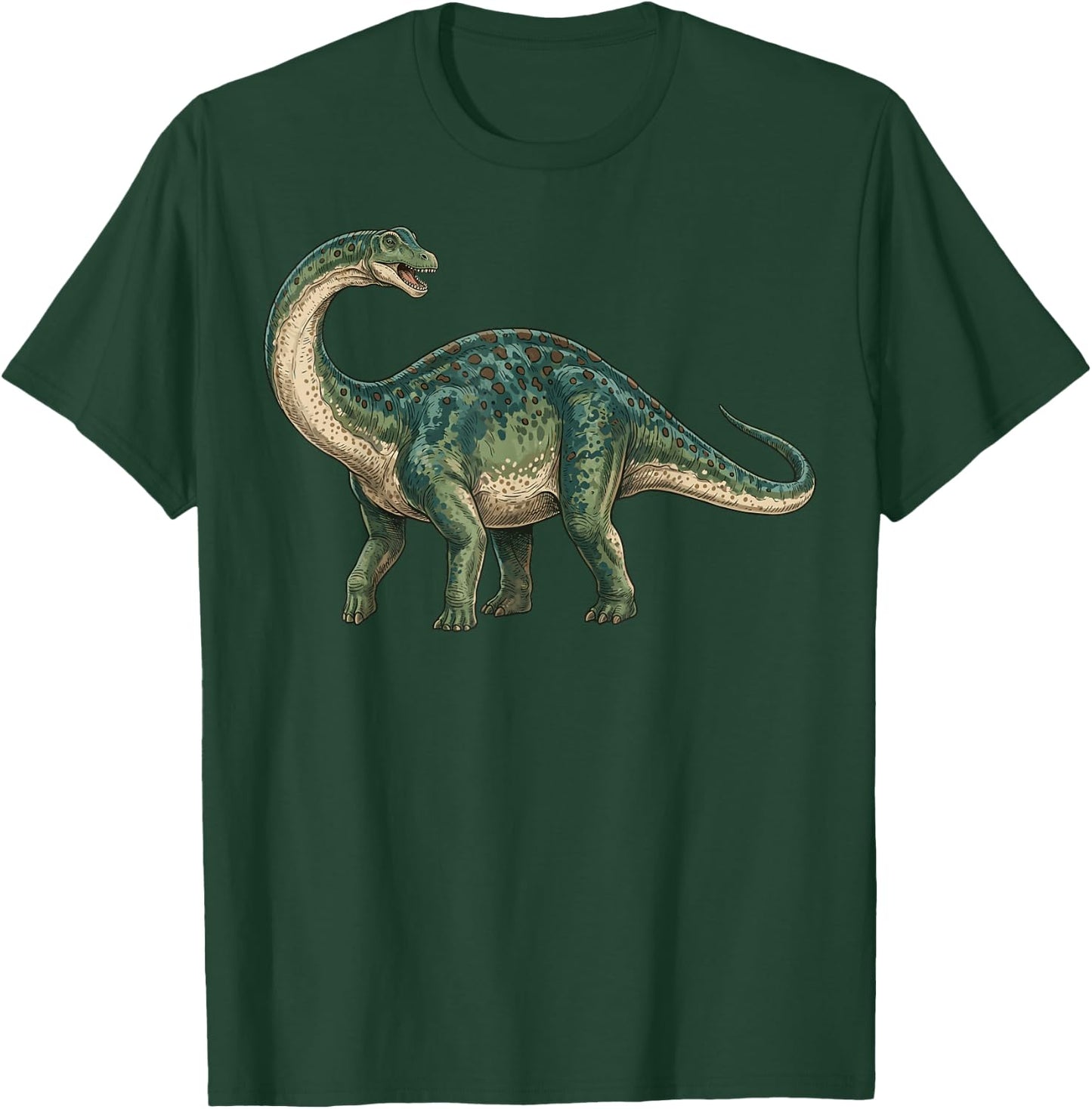 Brontosaurus Illustration Apatosaurus T-Shirt - T-Shirt | Forest