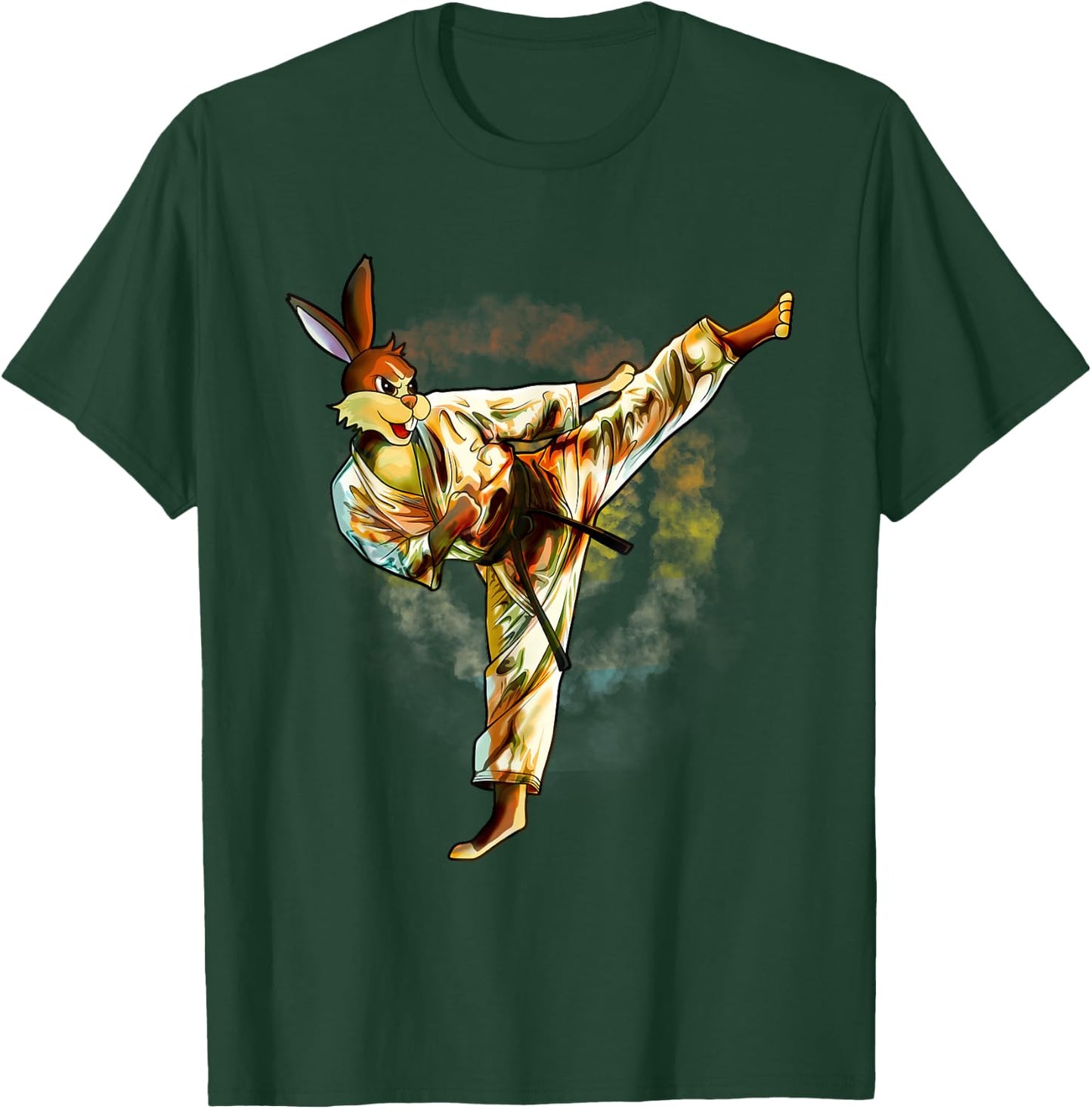 Karate Rabbit Easter Bunny T-Shirt - T-Shirt | Forest