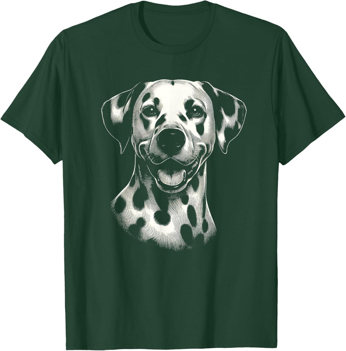 Dalmatian Dog Face Art Design and Men T-Shirt - T-Shirt | Forest