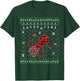 Red Plaid Squid Lover Funny Ugly Christmas Sweater T-Shirt - T-Shirt | Forest
