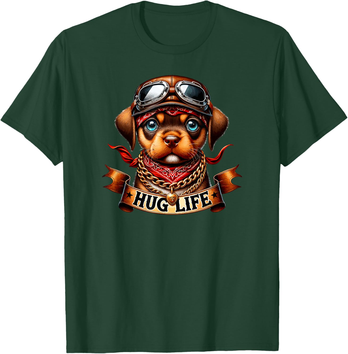 Hug Life Shirt Dog for Animal Shelters Cute Puppy Men Women Girls Kids T-Shirt - T-Shirt | Forest
