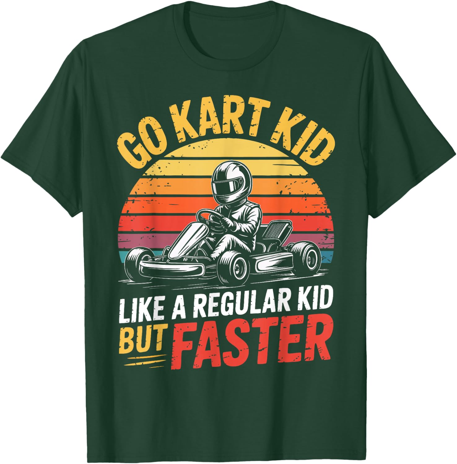 Go Kart Kid Racer Child Racing Driver T-Shirt - T-Shirt | Forest