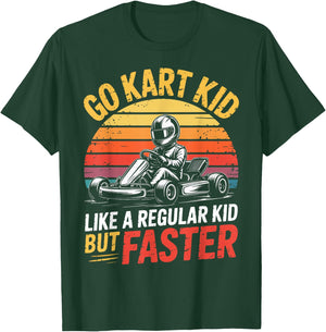 Go Kart Kid Racer Child Racing Driver T-Shirt - T-Shirt | Forest