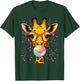 Funny Giraffe Pink Glasses Blowing Bubble Gum Animal Lovers T-Shirt - T-Shirt | Forest
