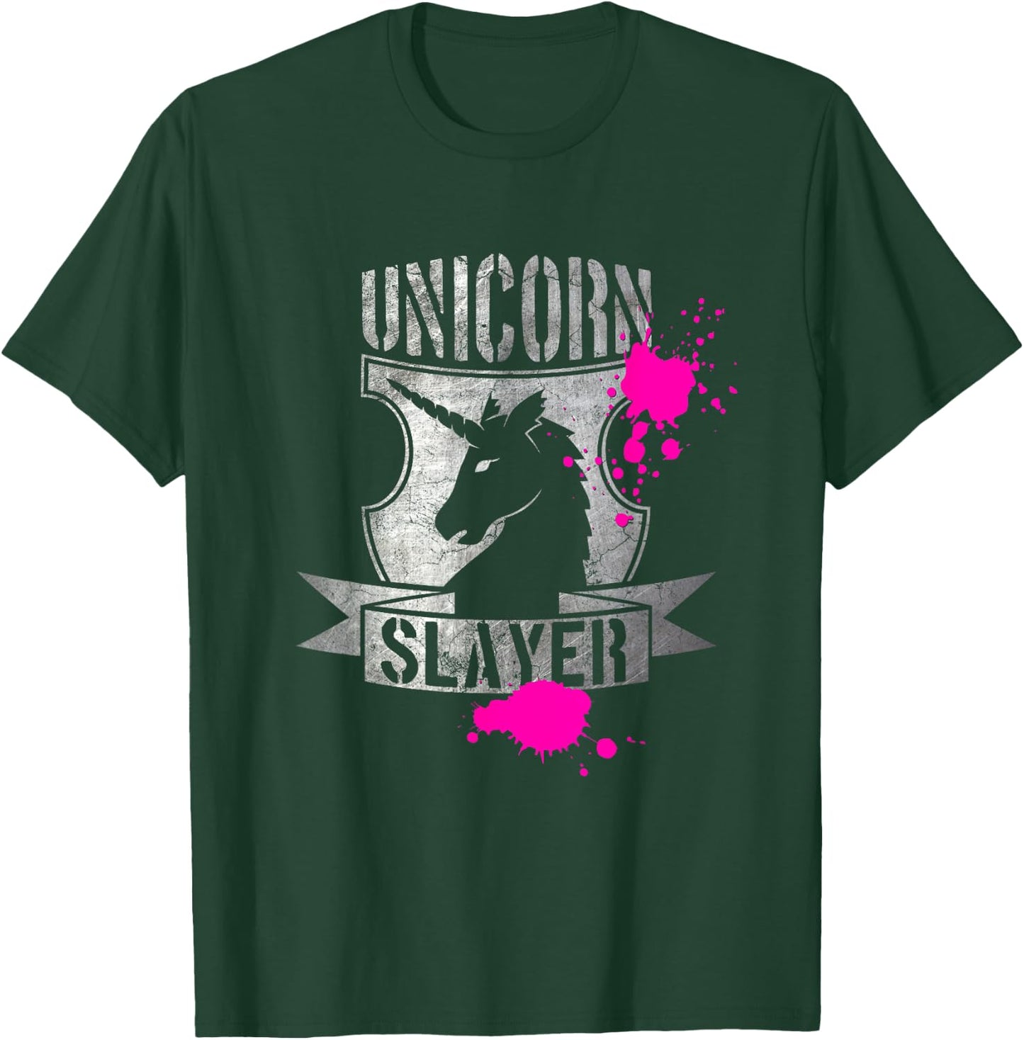 Funny Unicorn Slayer Rainbow T-Shirt - T-Shirt | Forest