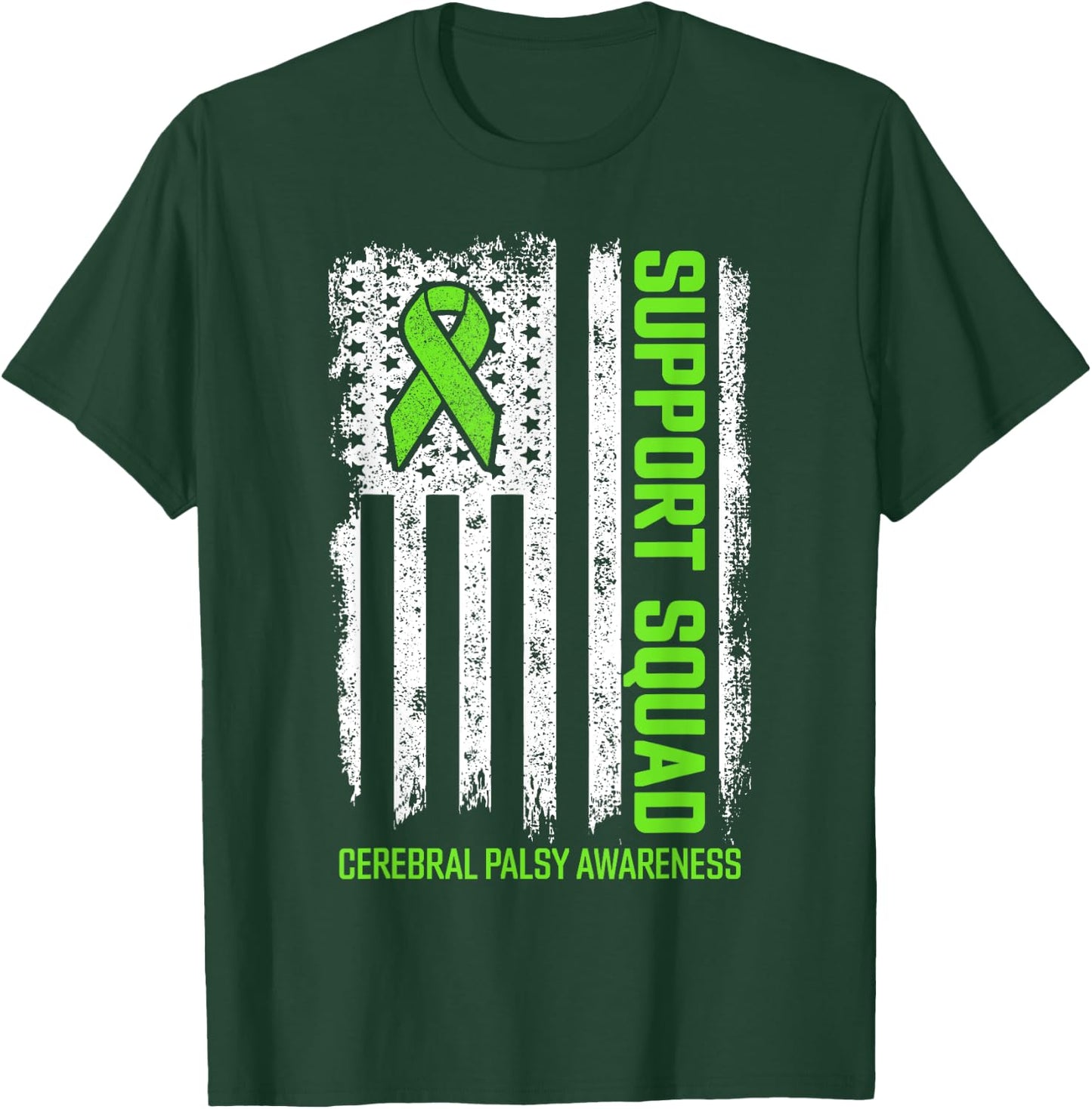 Cerebral Palsy Support Squad Family Cerebral Palsy Awareness T-Shirt - T-Shirt | Forest