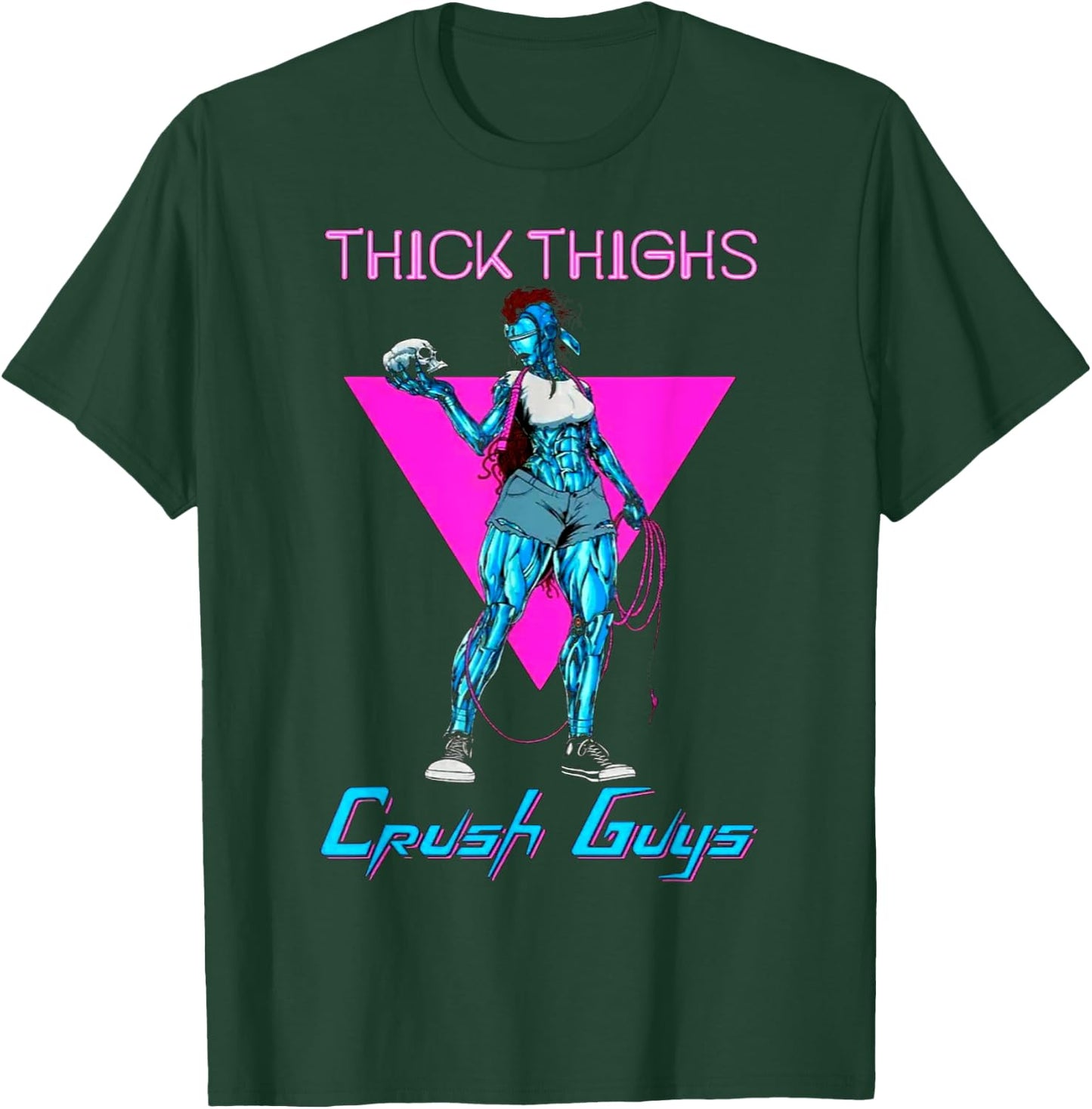 Thiick Thighs Crush Guys Weightlifting Bodybuilding Gym T-Shirt - T-Shirt | Forest