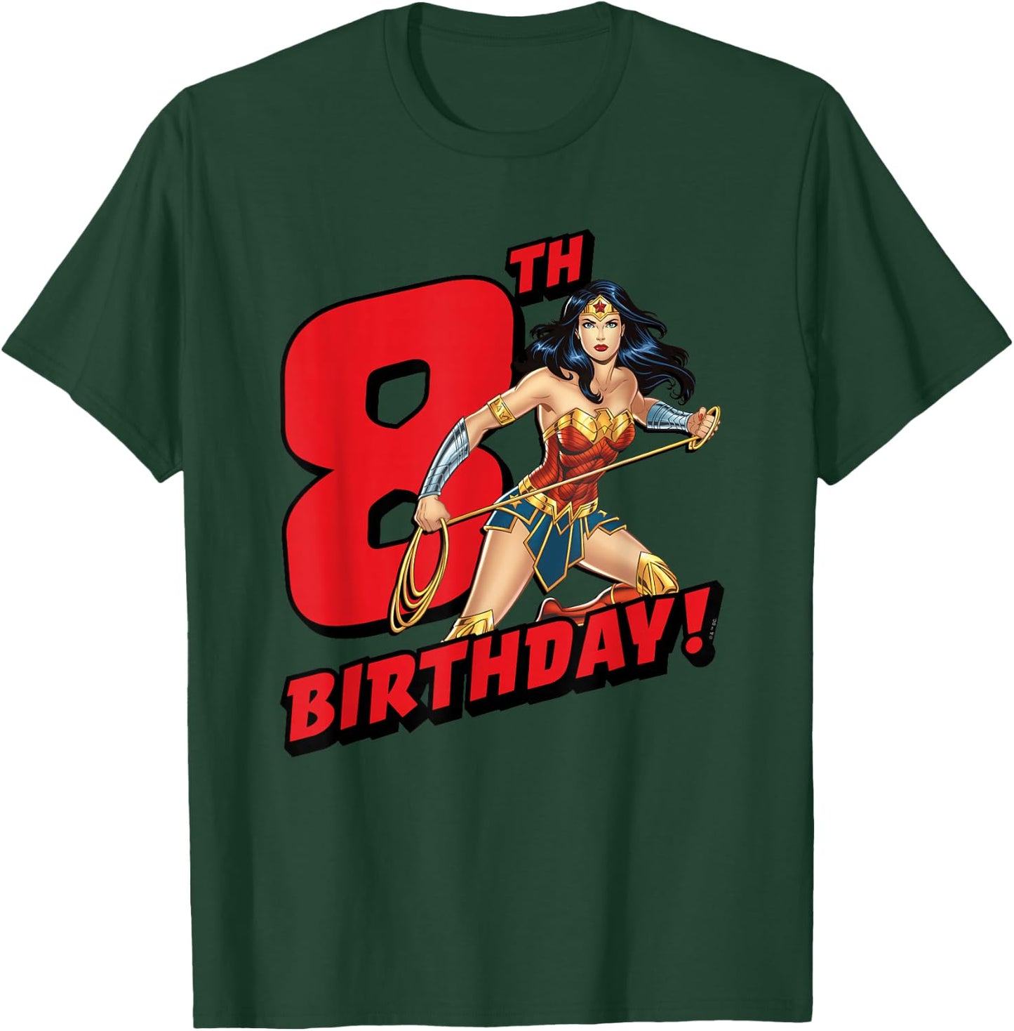 Wonder Woman 8th Birthday T-Shirt - T-Shirt | Forest