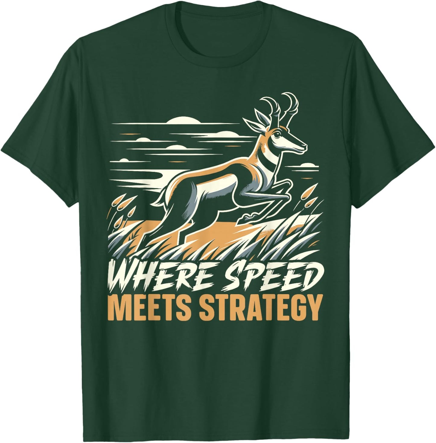 Pronghorn Hunter Animal Hunt Rifle Antelope Hunting T-Shirt - T-Shirt | Forest