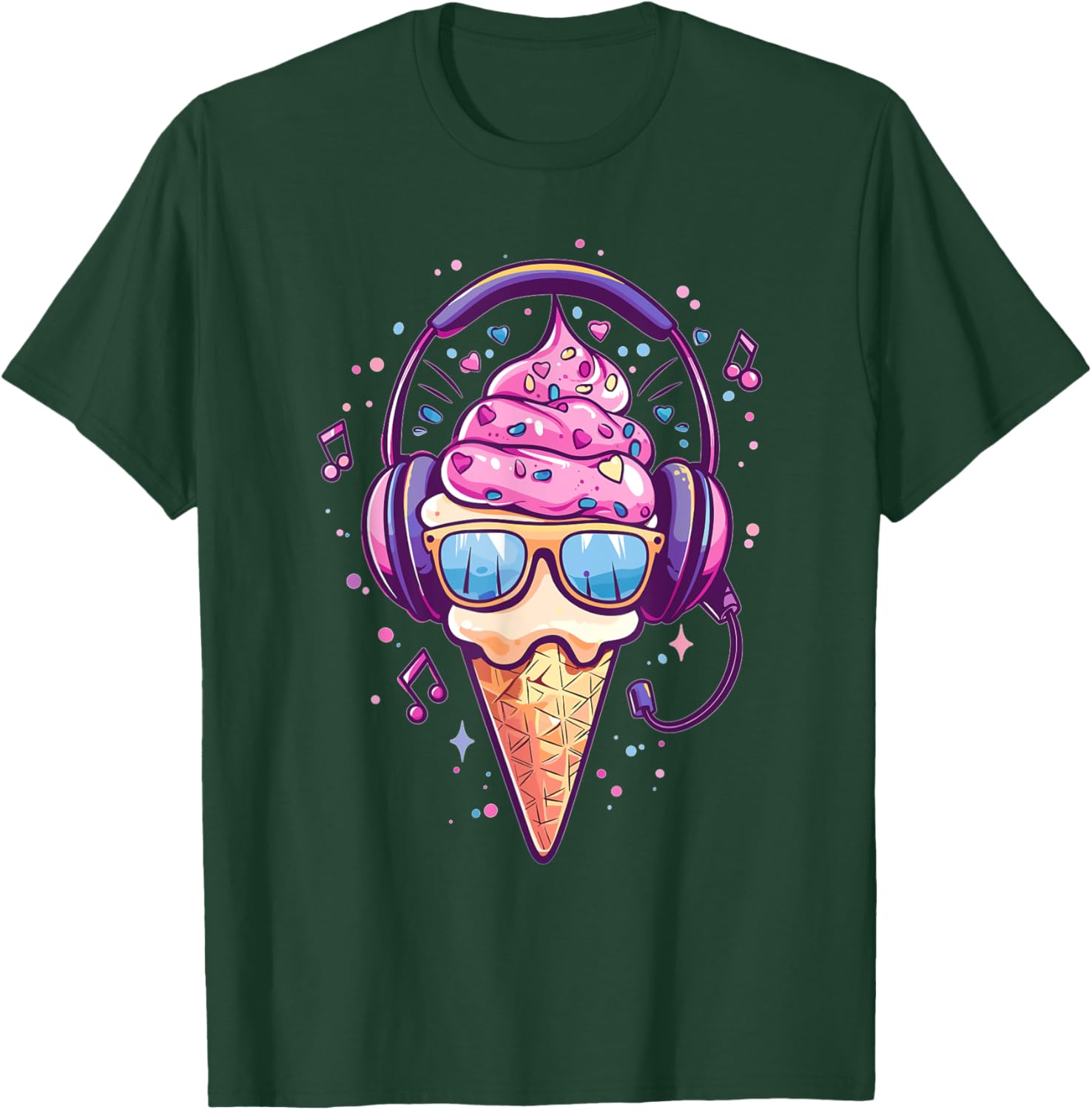 Cooles EIS mit Sonnenbrille I Lustiges EIS T-Shirt - T-Shirt | Forest