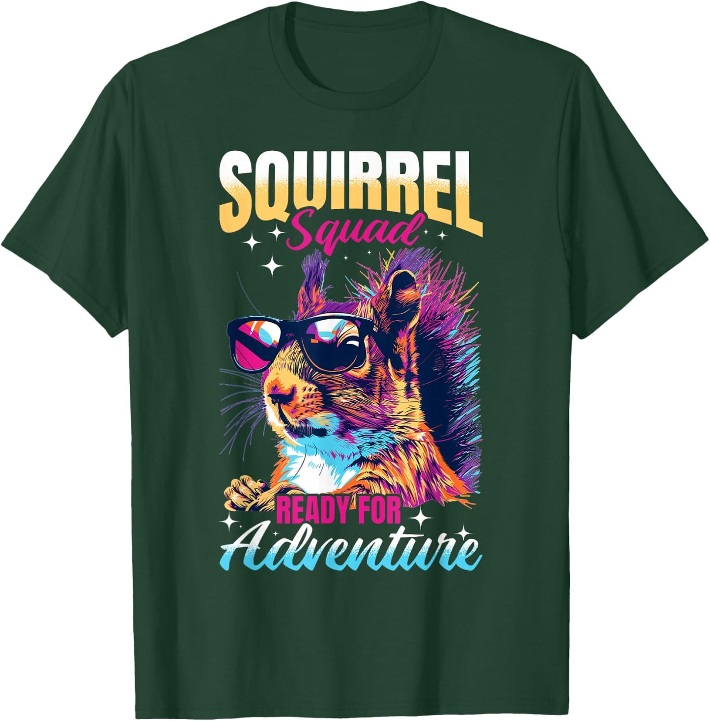 Funny Squirrel Animal Squirrel squad ready for adventure T-Shirt - T-Shirt | Forest