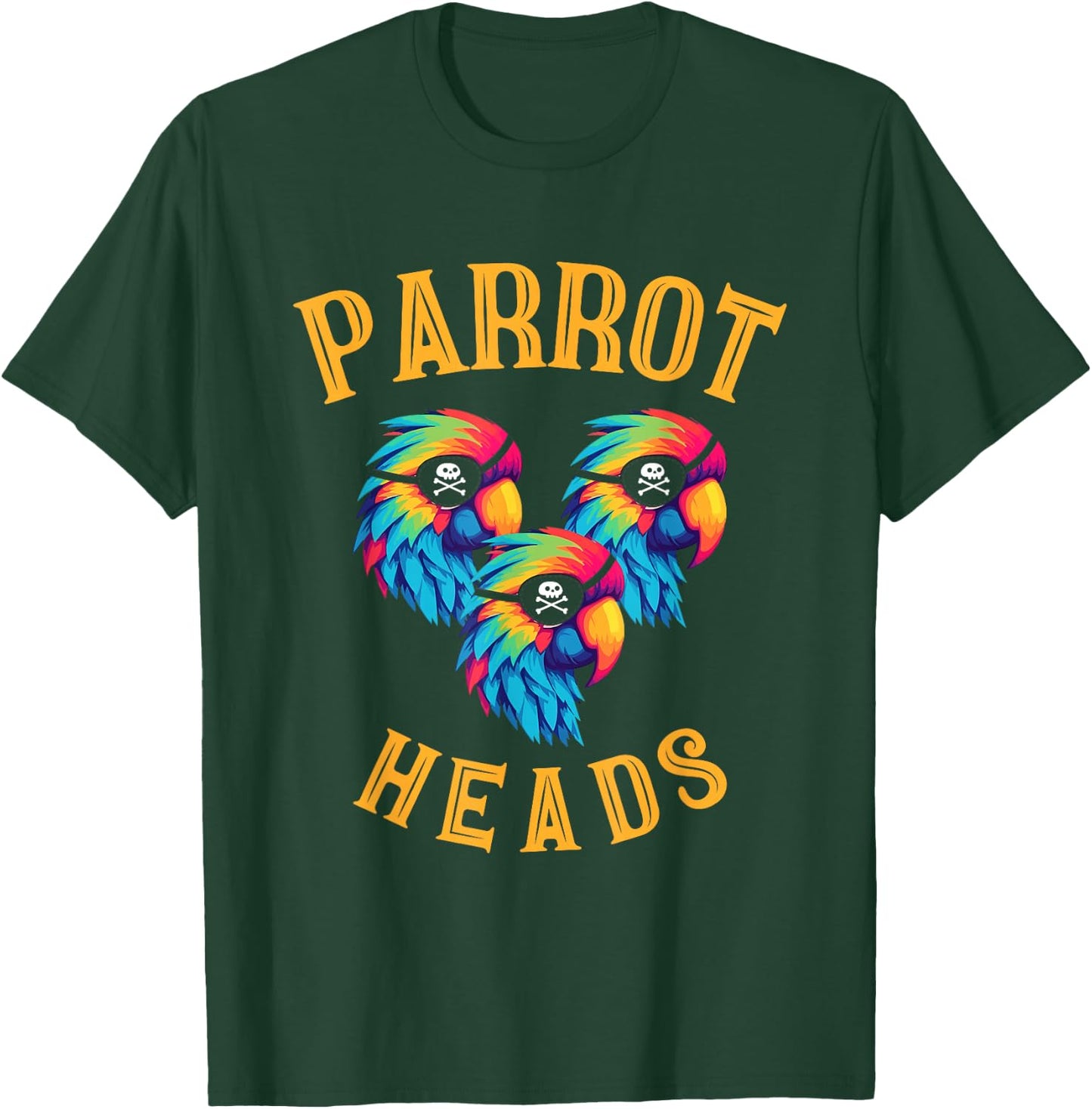 Parrot Heads | Parrot Pirates | Relax Vacation T-Shirt - T-Shirt | Forest