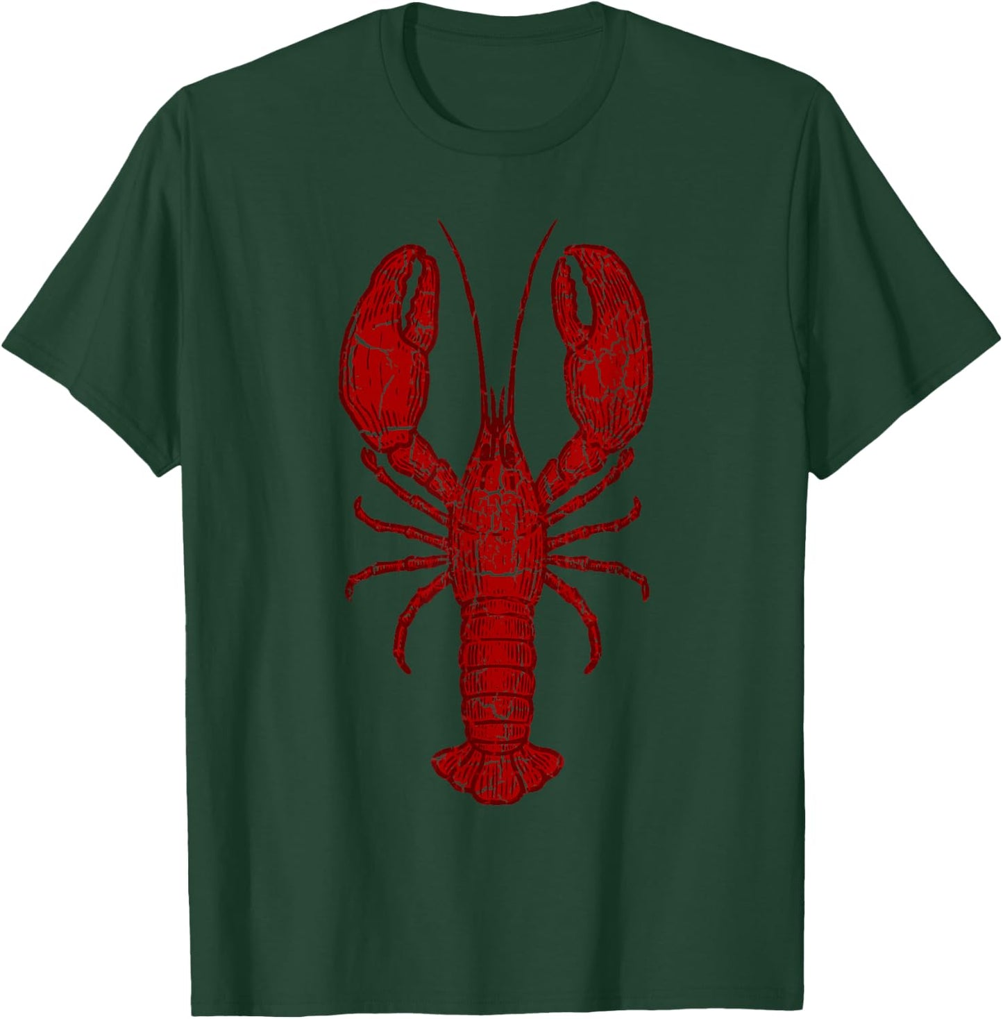 Vintage Lobster Print Red - Lobster T-Shirt - T-Shirt | Forest