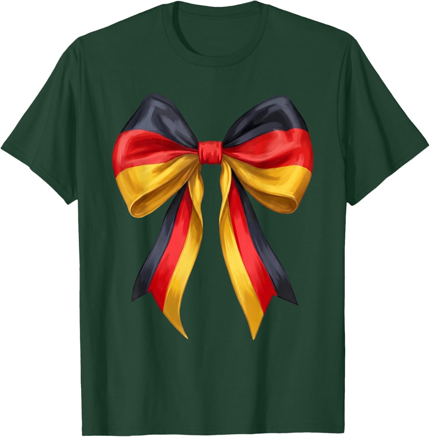 German Girl Coquette Bow Germany Flag Cute German Girl T-Shirt - T-Shirt | Forest
