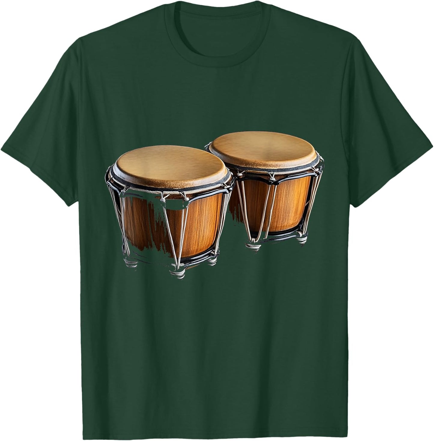 Bongos Music Instrument Motif Artwork Bongos T-Shirt - T-Shirt | Forest