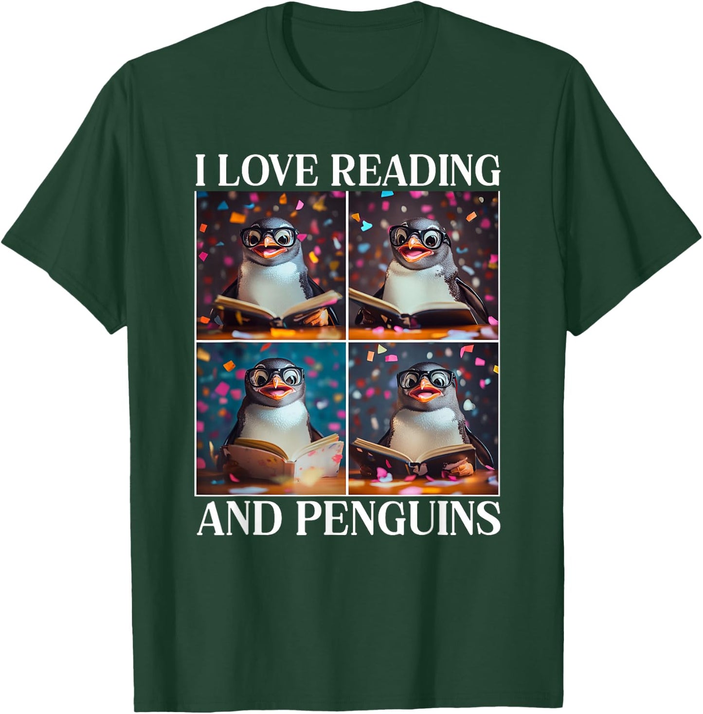 Penguin Love Reading And Penguins Child Book Lover T-Shirt - T-Shirt | Forest