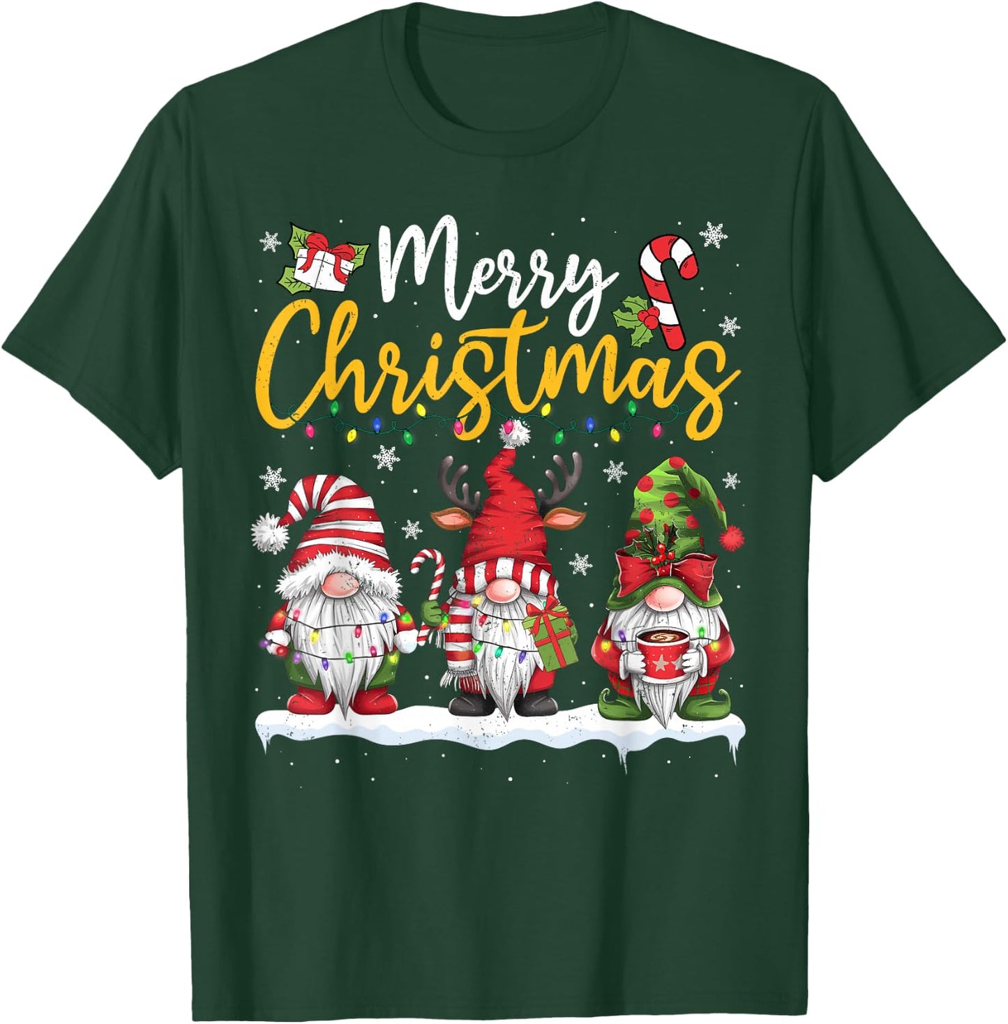 Christmas Gnomes for Christmas Lovers, Family, Men, Women, Kids T-Shirt - T-Shirt | Forest