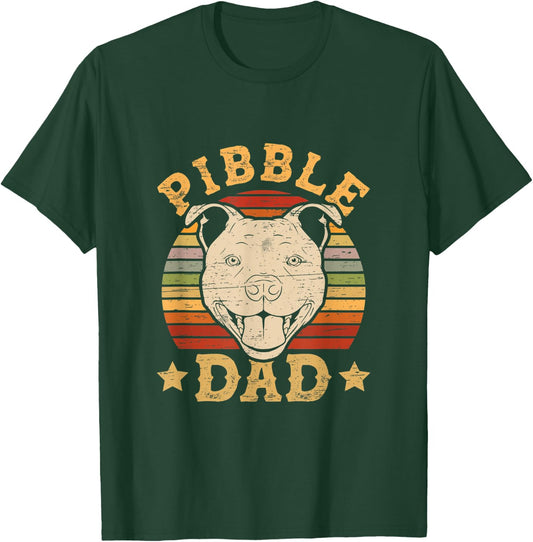 Retro Pibble Dad T-Shirt - T-Shirt | Forest