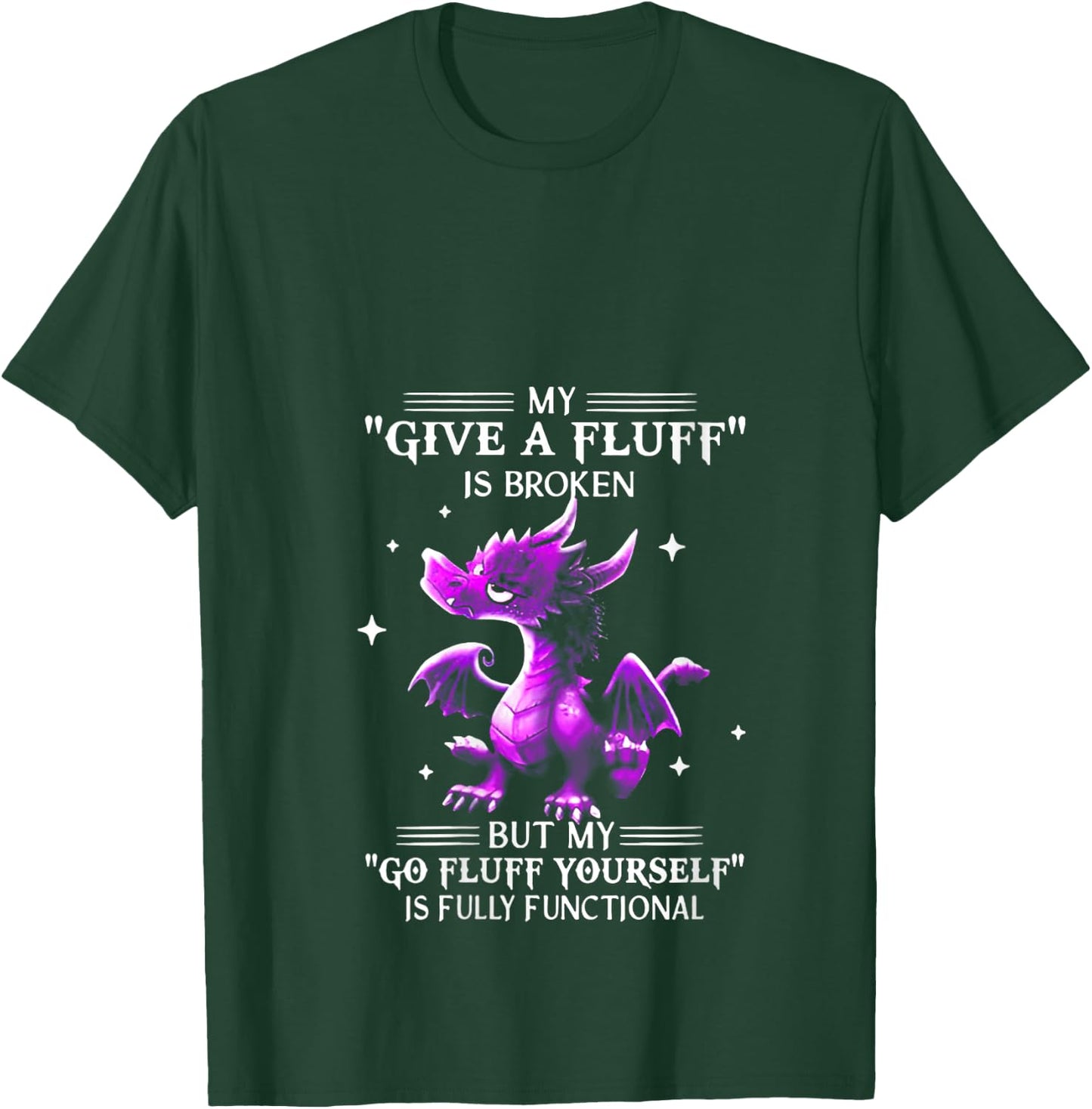 My Give A Fluff Is Broken Dragon V-Neck T-Shirt - T-Shirt | Forest