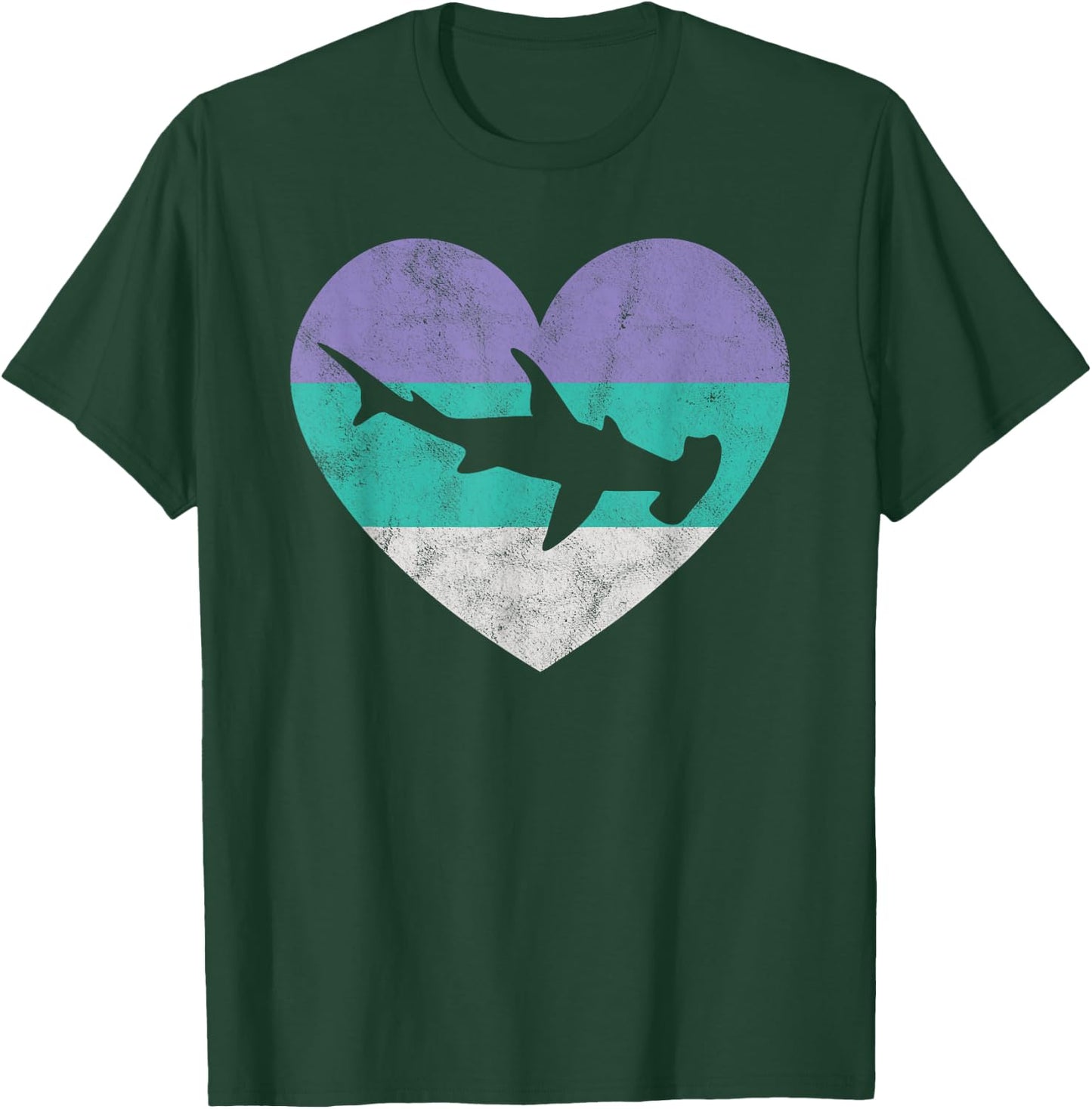 Hammerhead Shark Gift & Girls Retro Cute T-Shirt - T-Shirt | Forest