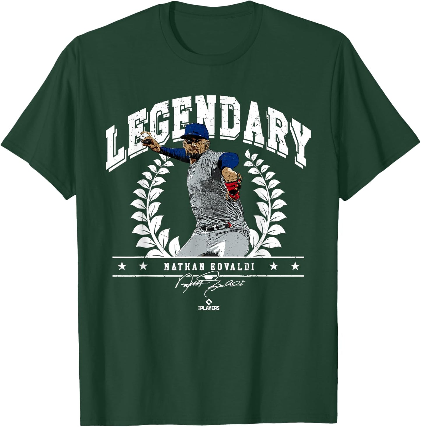 Legendary Nathan Eovaldi Texas MLBPA T-Shirt - T-Shirt | Forest