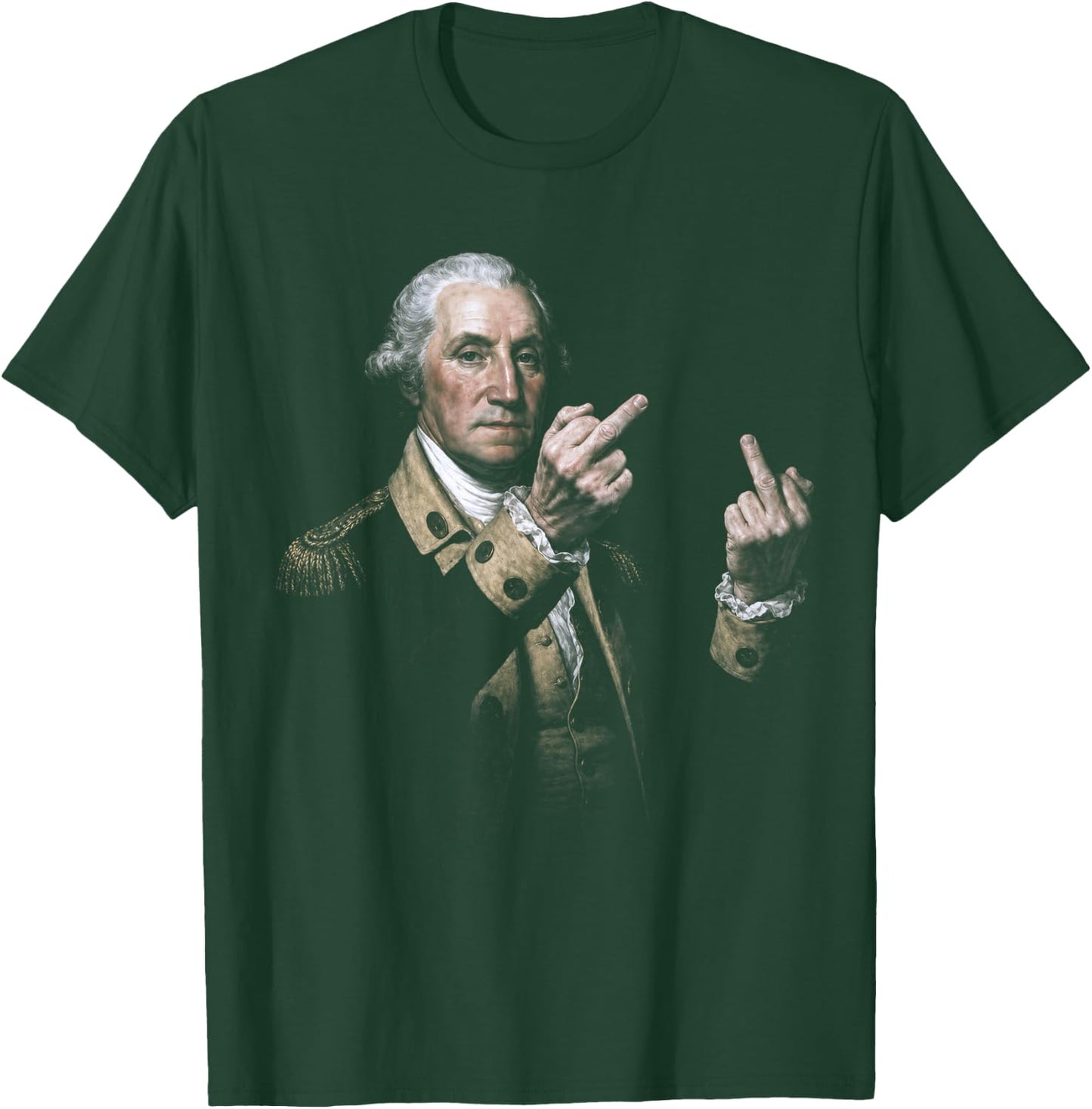 Funny George Washington Middle Finger T-Shirt - T-Shirt | Forest