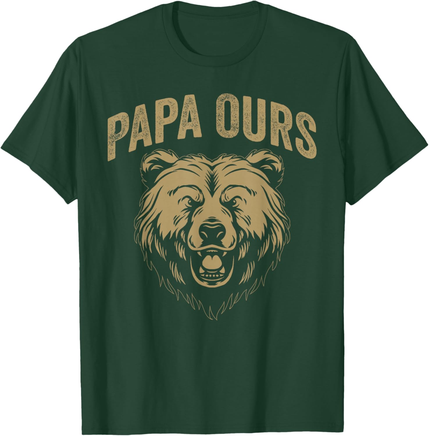 Father's Day Funny Dad Bear , Black, S T-Shirt - T-Shirt | Forest