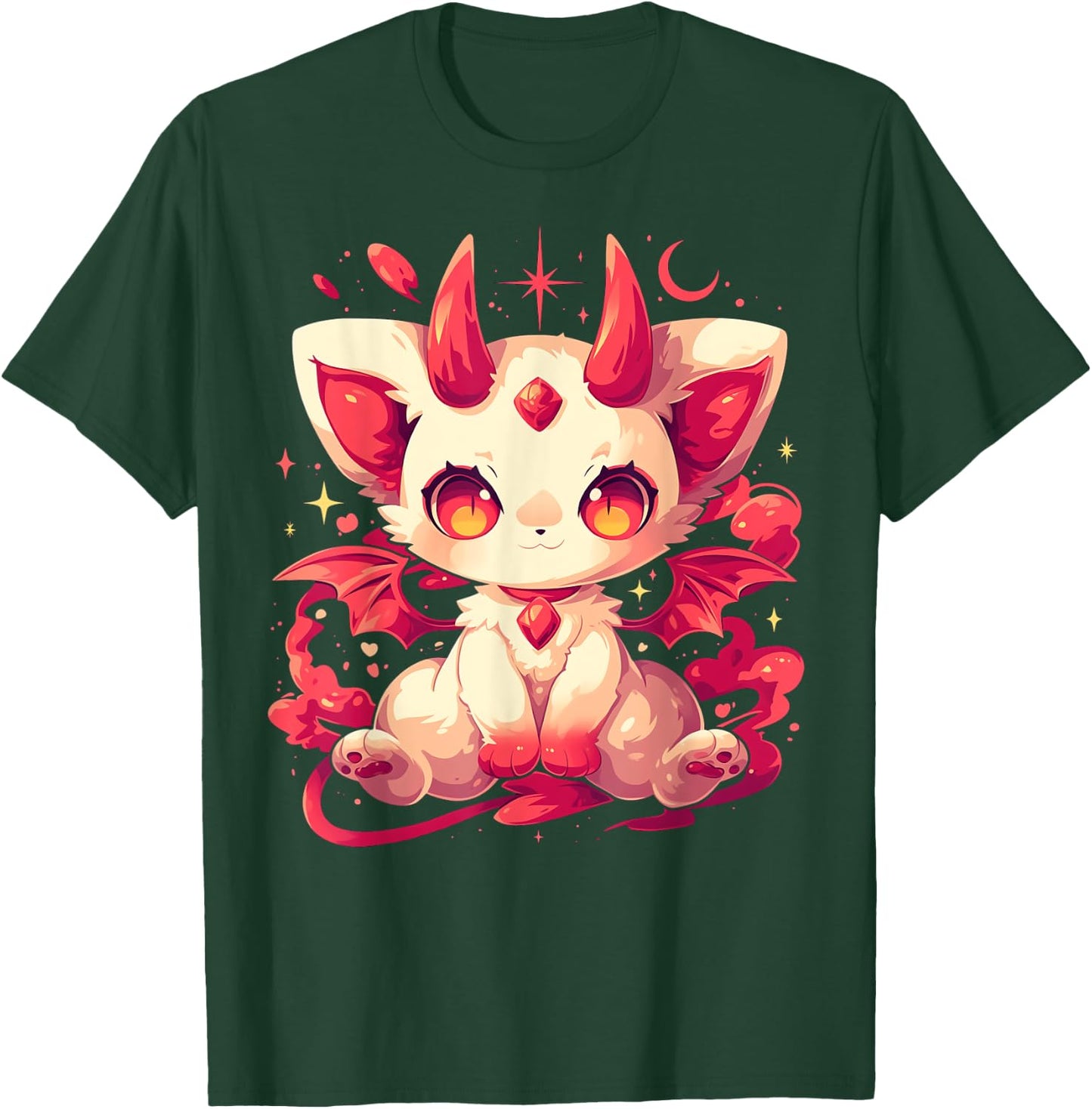 Yami Kawaii Devil Cat Creepy Cute Pastel Goth Japanese T-Shirt - T-Shirt | Forest