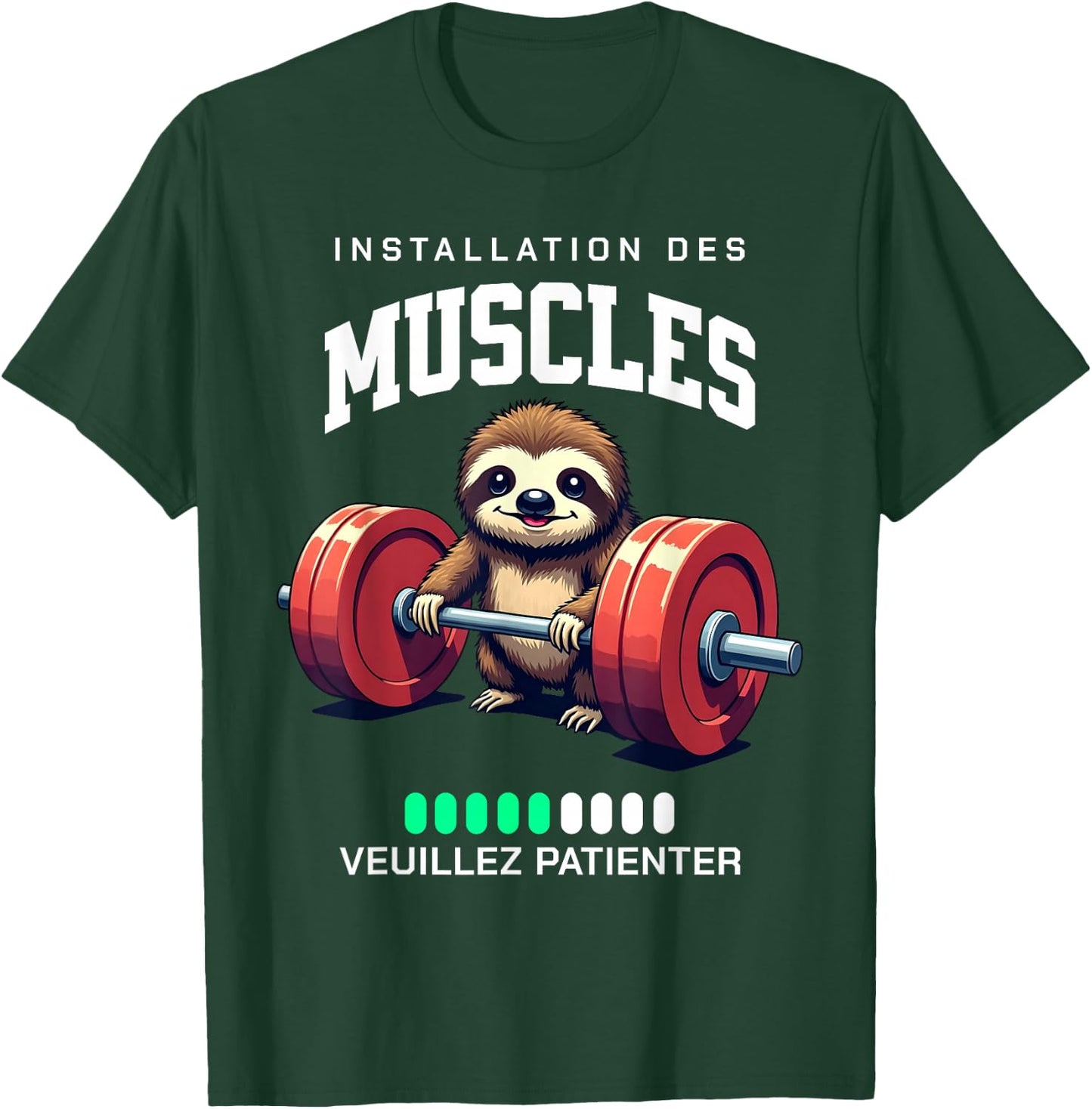 Lazy Installation Muscles Gym Bodybuilding Crossfit T-Shirt - T-Shirt | Forest