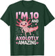 Axolotl 10th Birthday Party - I Am 10 and Axolotly Amazing T-Shirt - T-Shirt | Forest