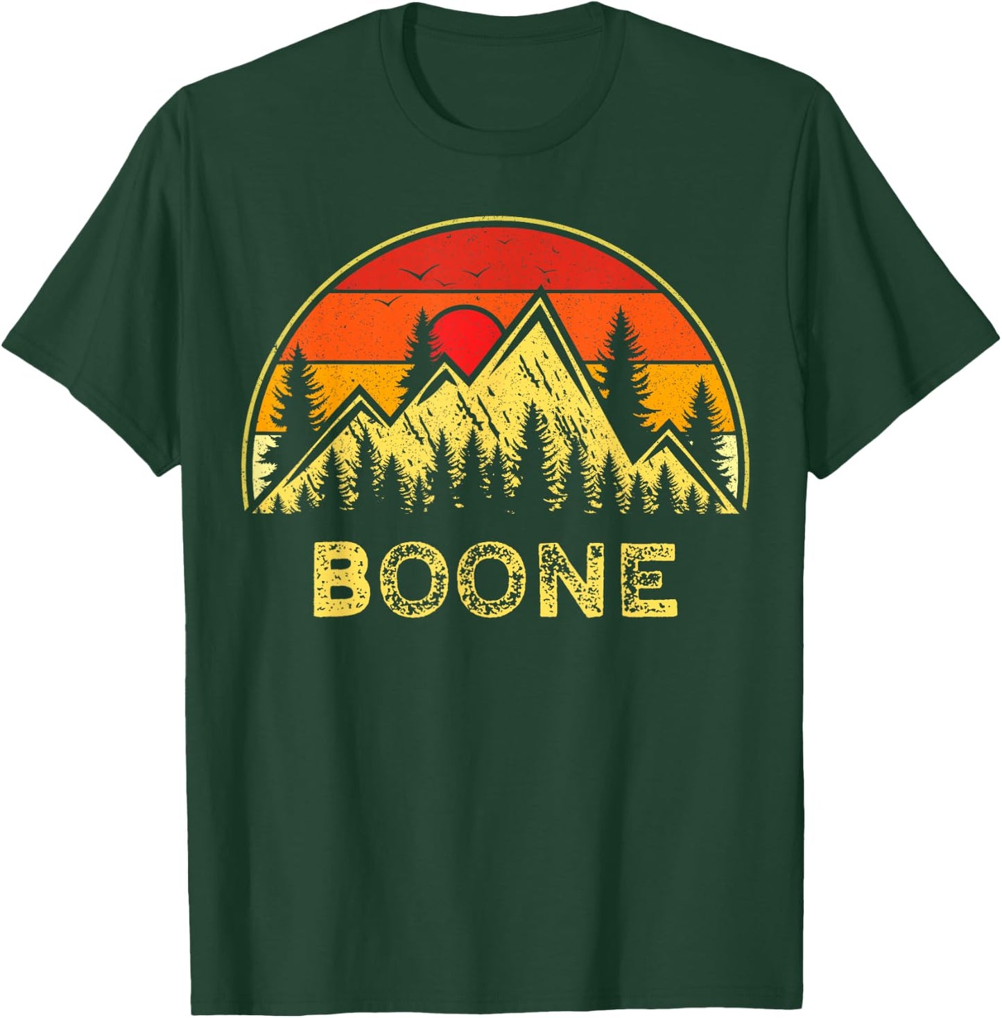 Vintage Boone North Carolina NC Mountains Hiking Souvenir T-Shirt - T-Shirt | Forest