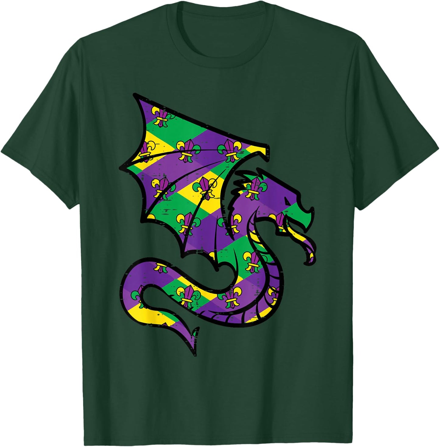 Mardi Gras Dragon Cool Carnival New Orleans Men Women Kids T-Shirt - T-Shirt | Forest