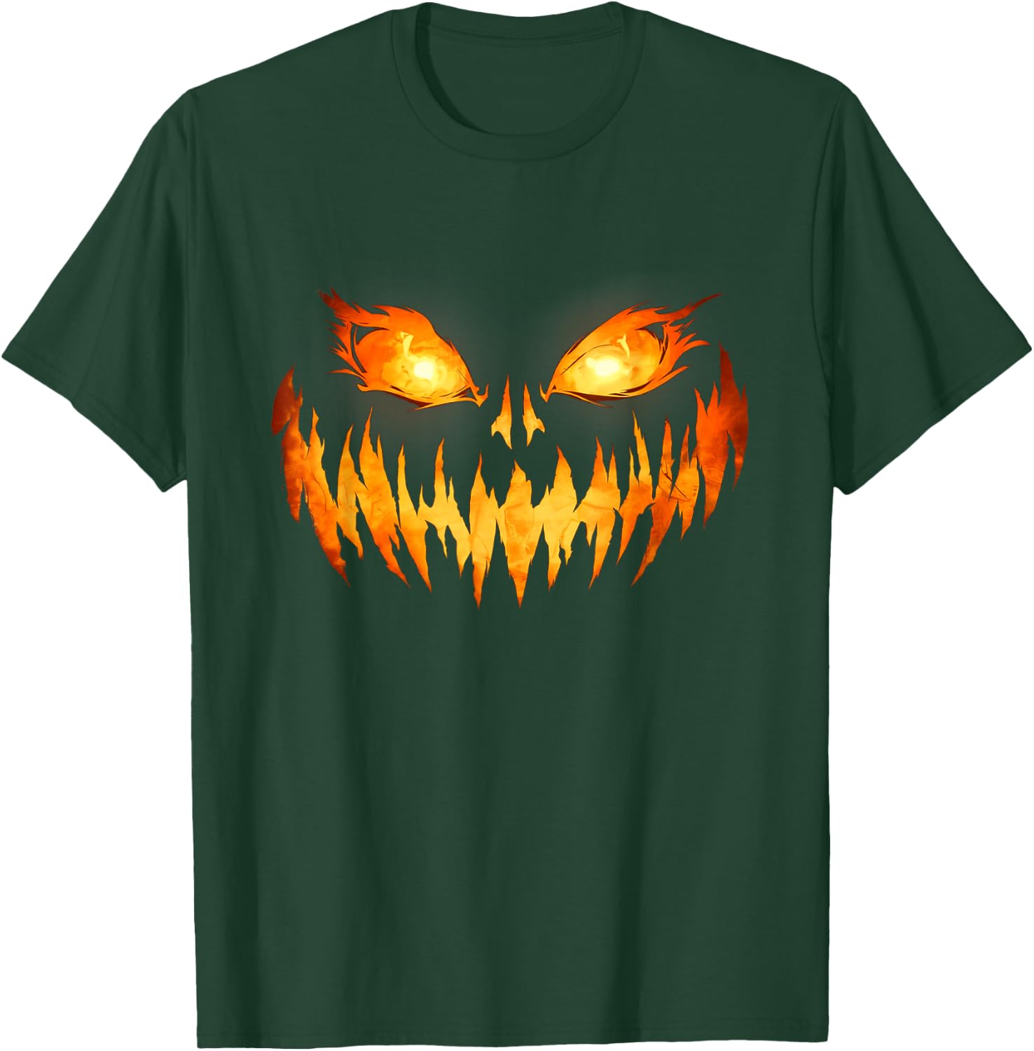 Scary Spooky Jack O Lantern Face Pumpkin Halloween Men Boys T-Shirt - T-Shirt | Forest