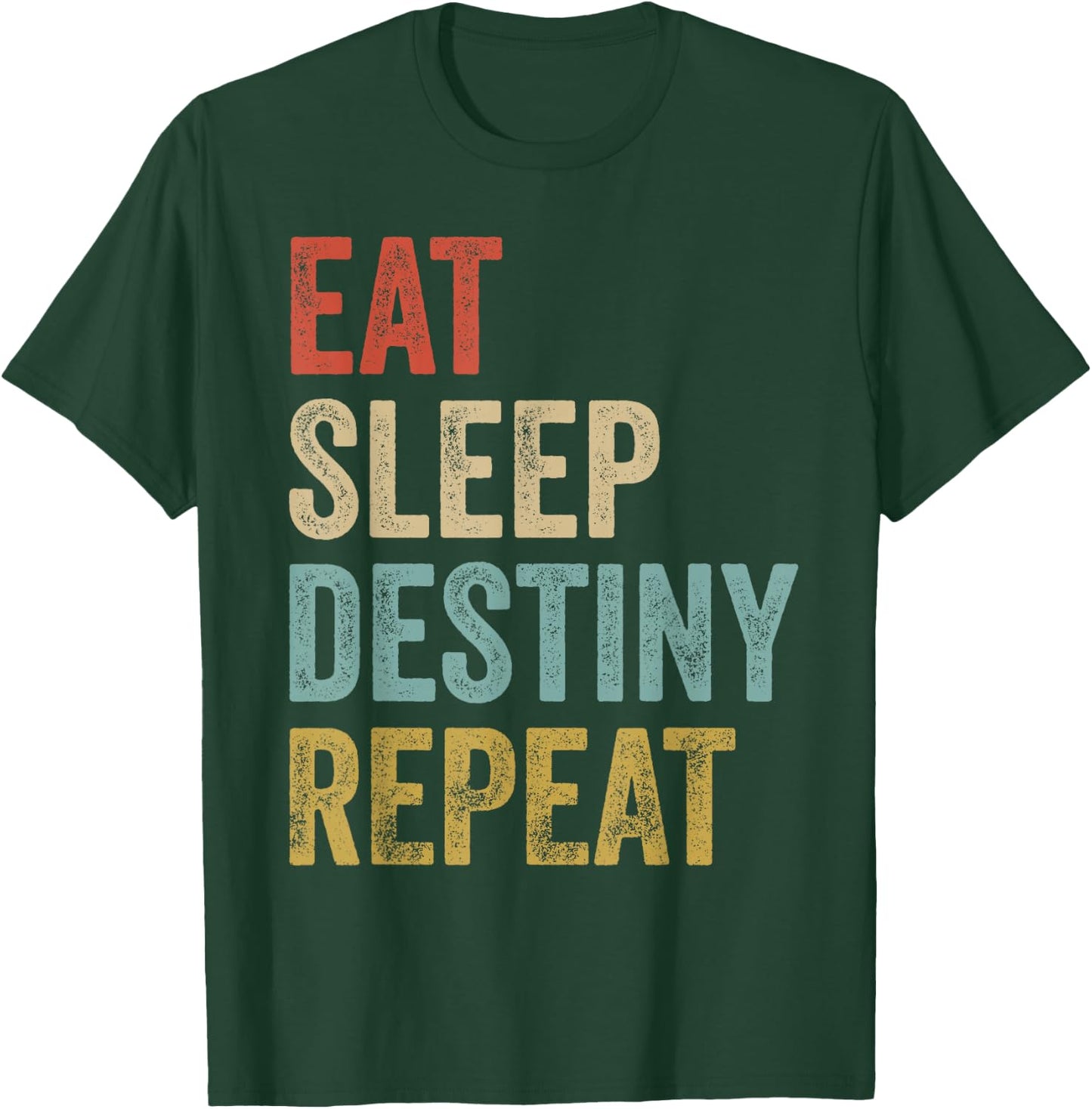 Eat Sleep Destiny Wiederholung Gamers Outfit T-Shirt - T-Shirt | Forest