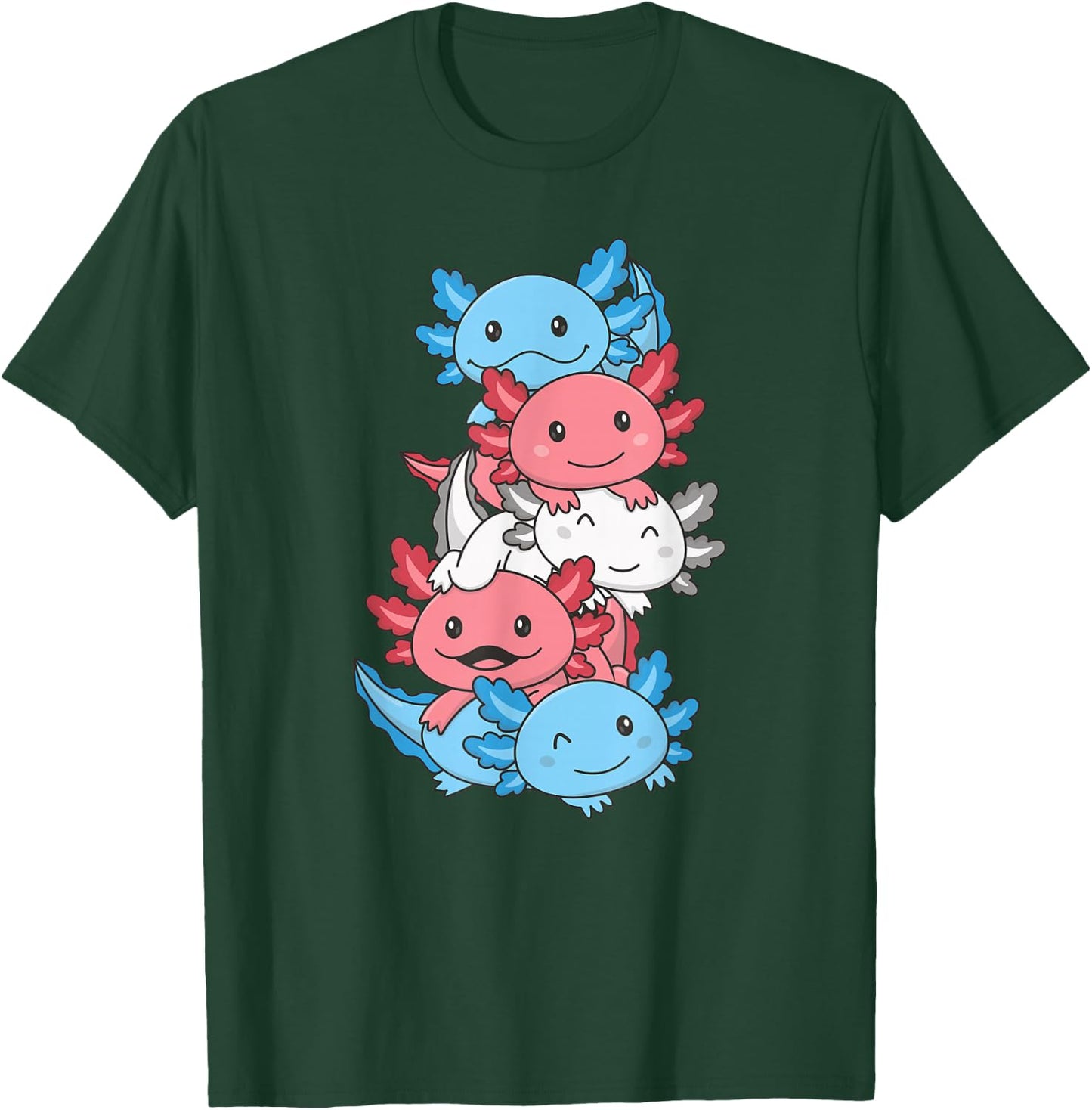 cute animals LGBTQ+ Pride Month Transgender Flagge Pride Monat LGBTQ Transgender Axolotl Schwarz Klein EU S Klassisch Kurzarm T-Shirt - T-Shirt | Forest