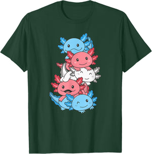 cute animals LGBTQ+ Pride Month Transgender Flagge Pride Monat LGBTQ Transgender Axolotl Schwarz Klein EU S Klassisch Kurzarm T-Shirt - T-Shirt | Forest