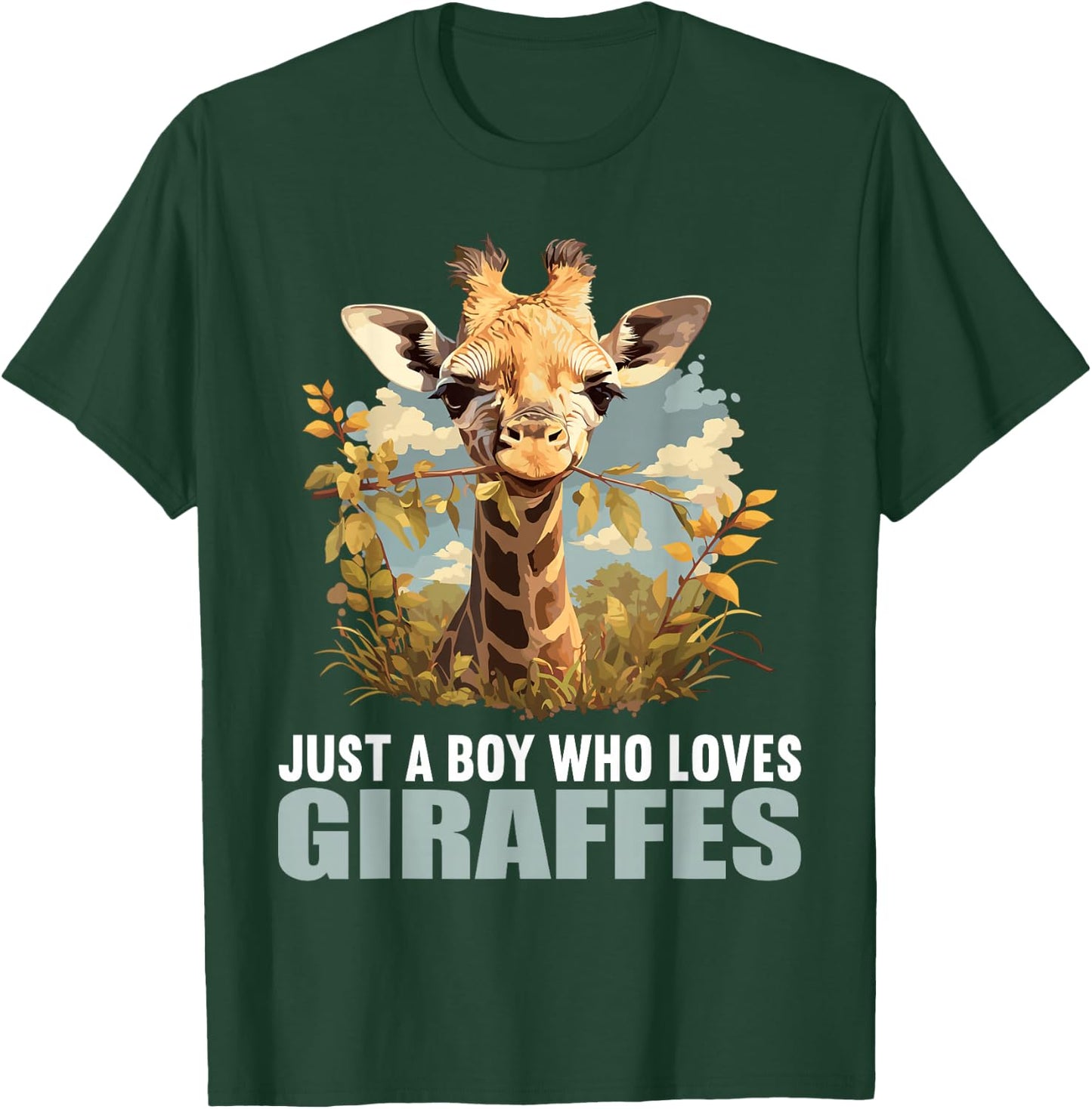 Just a Boy who loves Giraffes. Giraffes Giraffe T-Shirt - T-Shirt | Forest