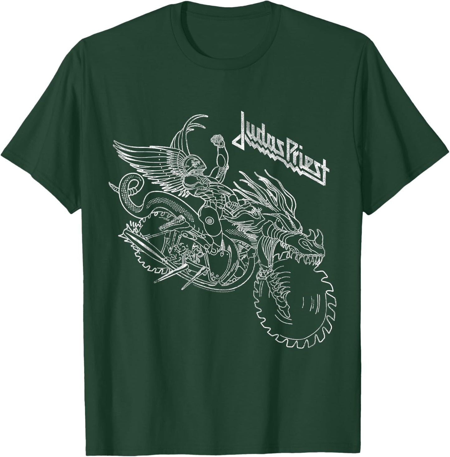 Judas Priest Pain Killer Wireframe Black T-Shirt - T-Shirt | Forest