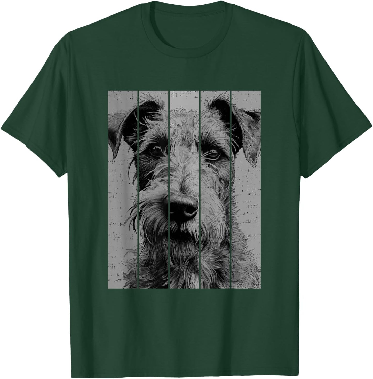 Cool Irish Terrier Portrait Black And White Style T-Shirt - T-Shirt | Forest