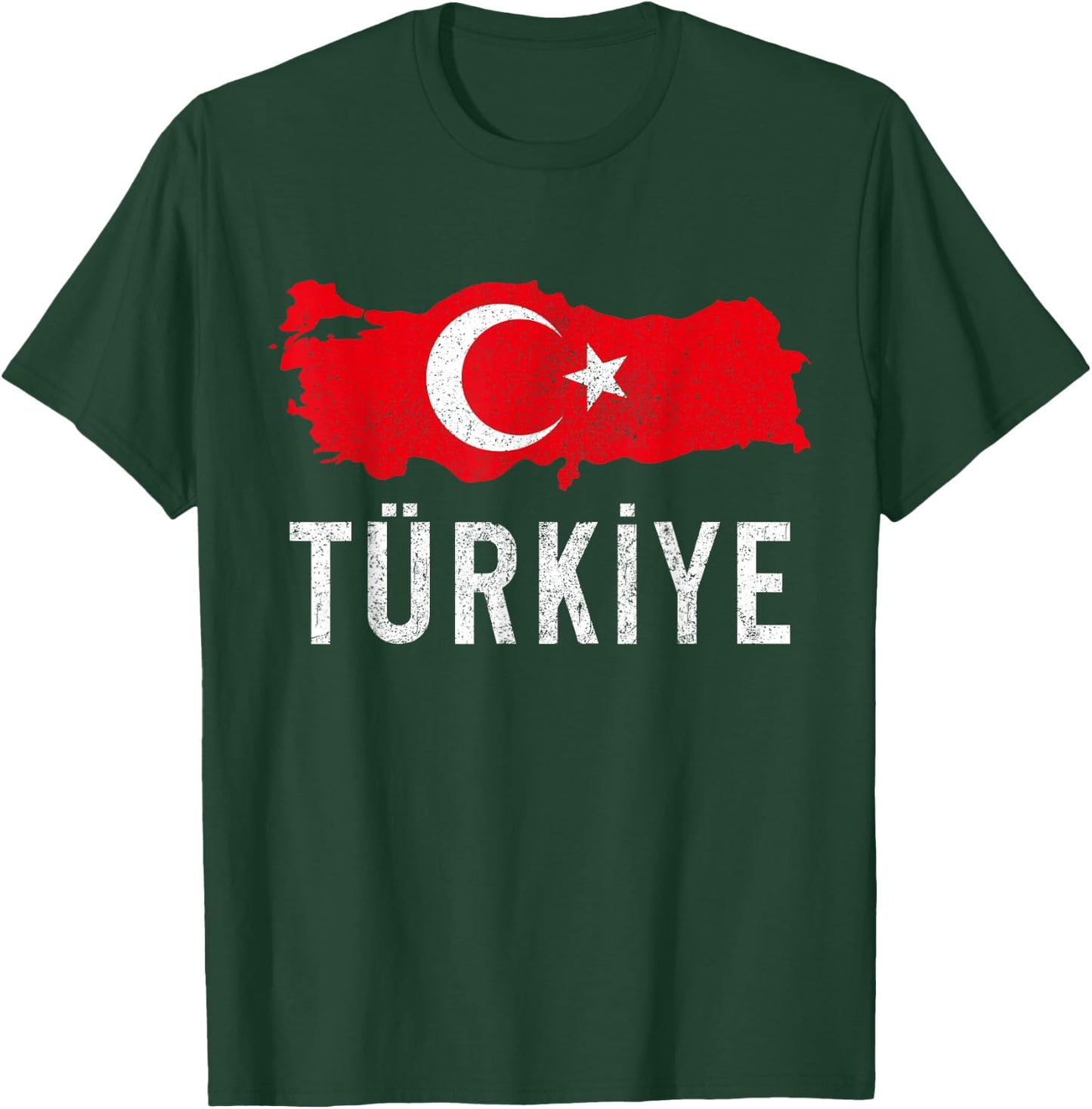 Türkiye Turkey Turkish Flag Pride Souvenir T-Shirt - T-Shirt | Forest