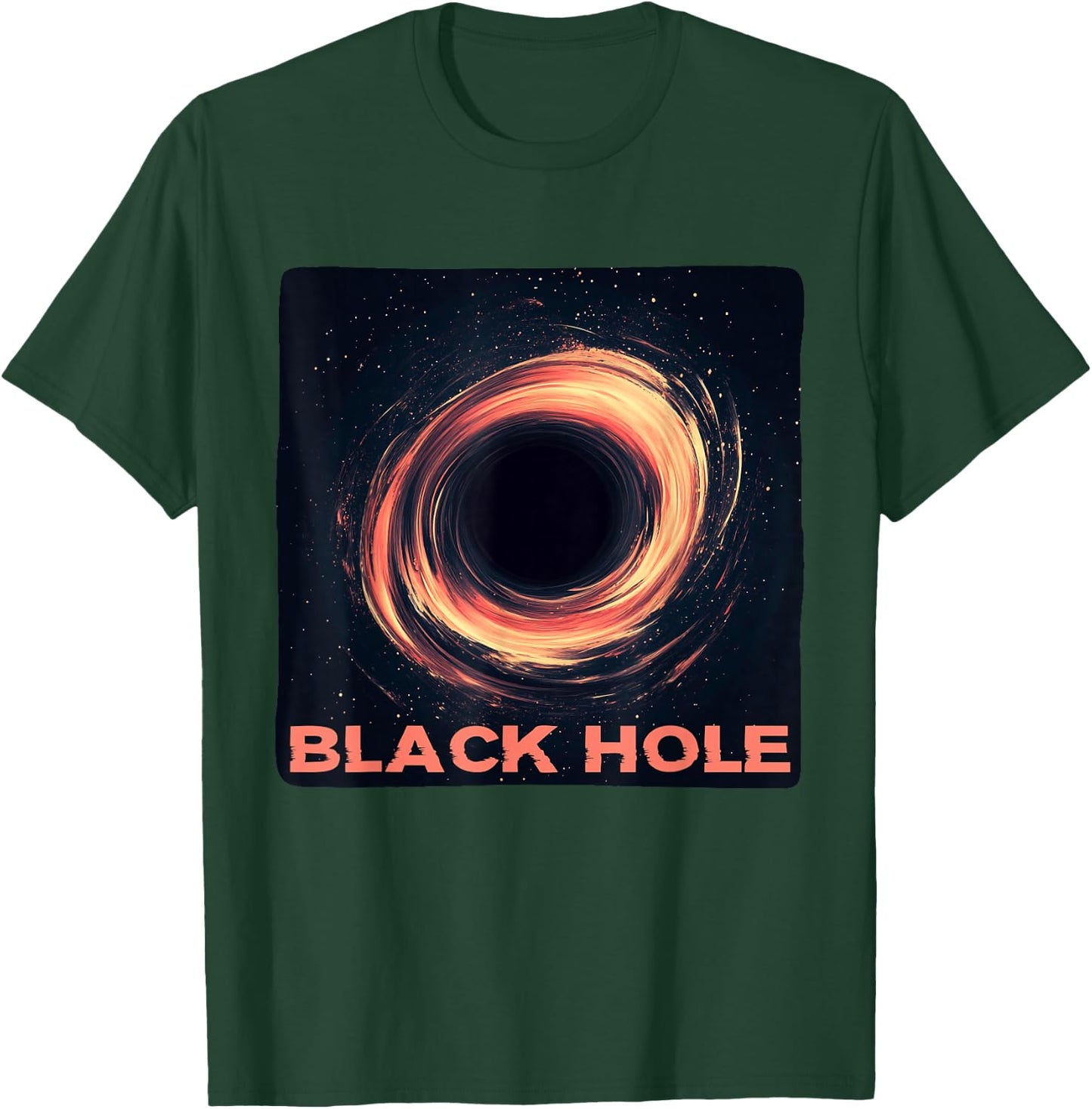 Cute Black Hole for Adults and Kids , Black, S T-Shirt - T-Shirt | Forest