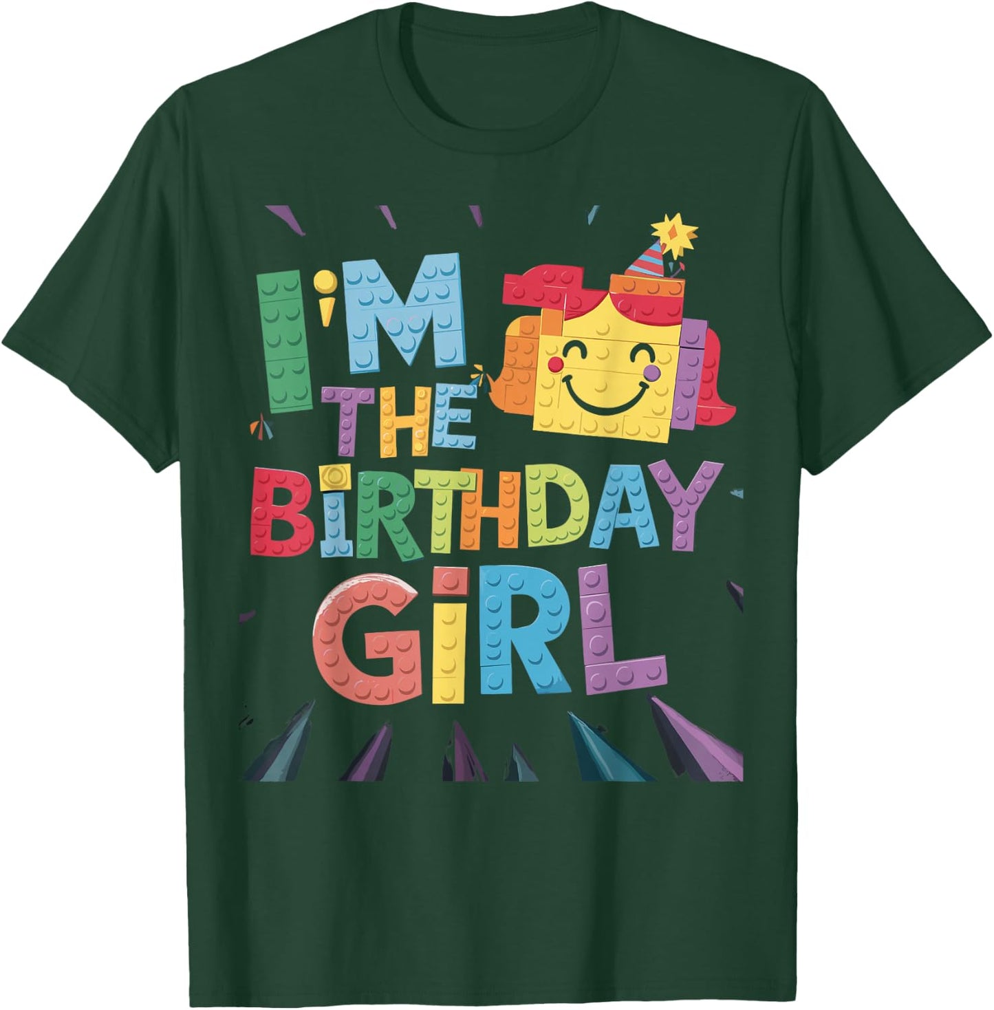 Im The Birthday Girl Building Brick Family Matching T-Shirt - T-Shirt | Forest