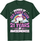 21 Years Old Farts Club Unicorn 21st Birthday Funny T-Shirt - T-Shirt | Forest
