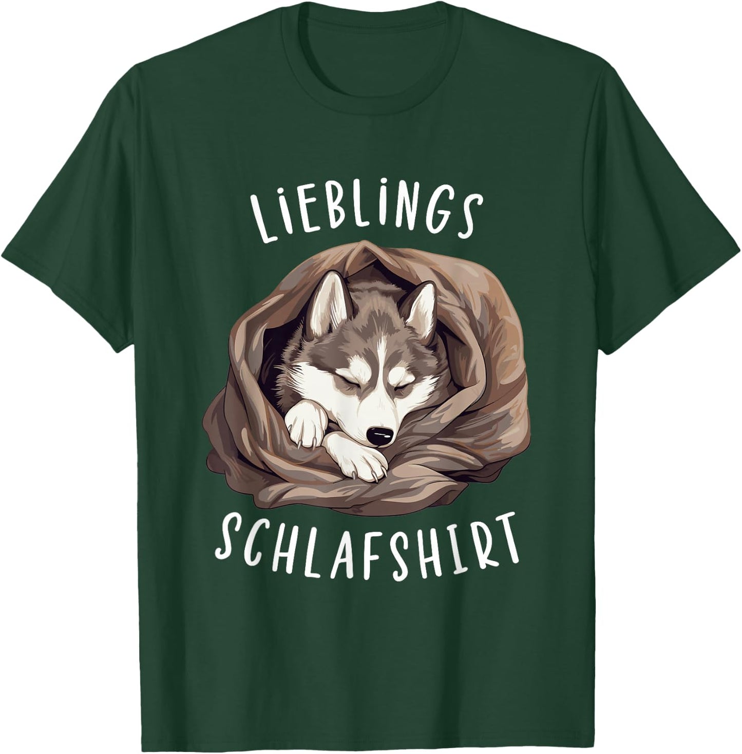 Hund Offizielles Lieblings Schlafshirt Sibirischer Husky T-Shirt - T-Shirt | Forest