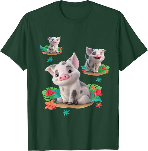 Disney Moana 2 Pua the Pig Cute Character Poses , Black, S
