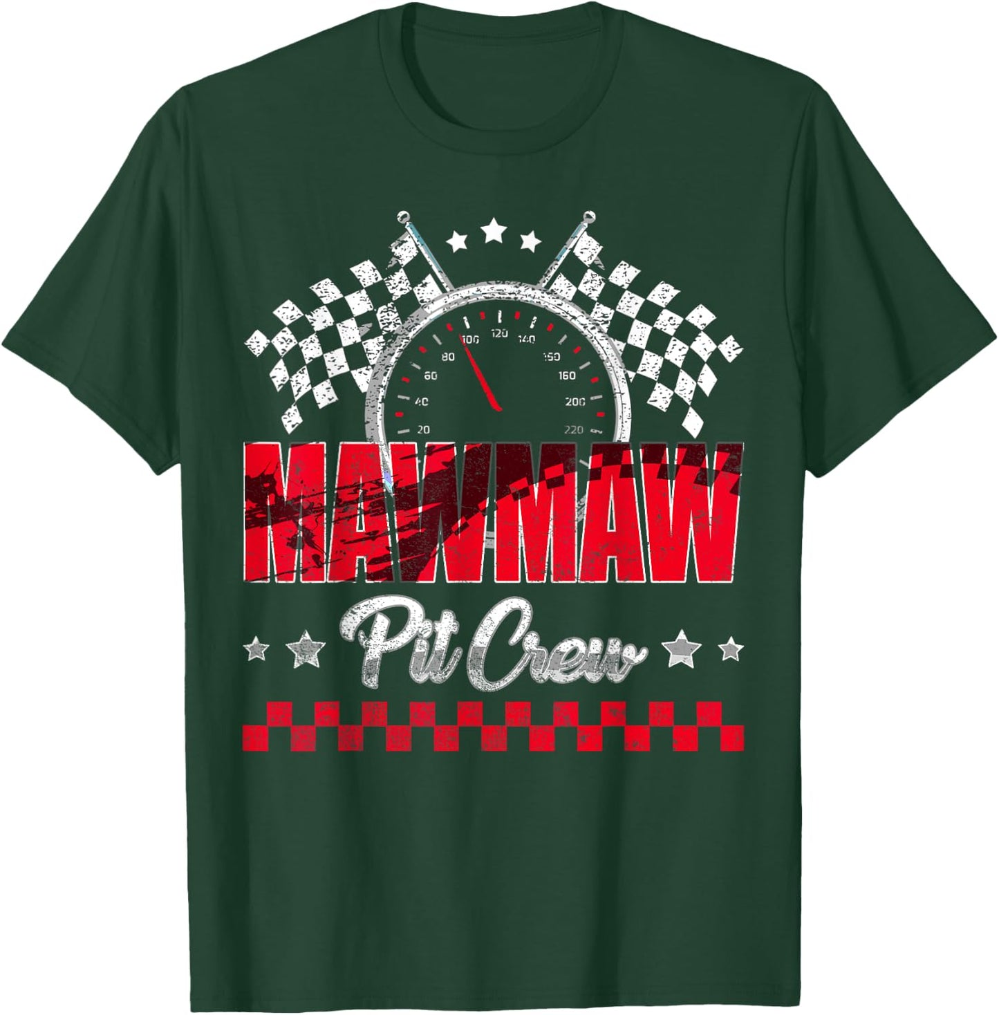 Race Car Birthday Party Racing Family Mawmaw Pit Crew T-Shirt - T-Shirt | Forest