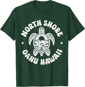 North Shore Oahu Hawaii Surf Sea Turtle Pride Beach Surfer T-Shirt - T-Shirt | Forest